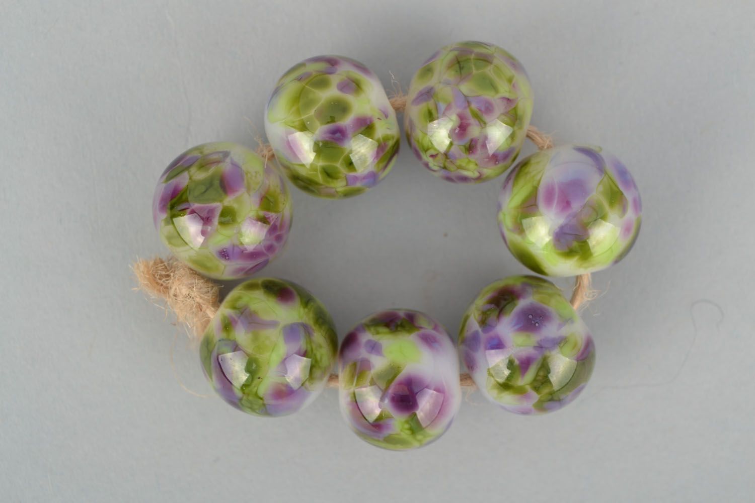 Glass beads for making necklace photo 1