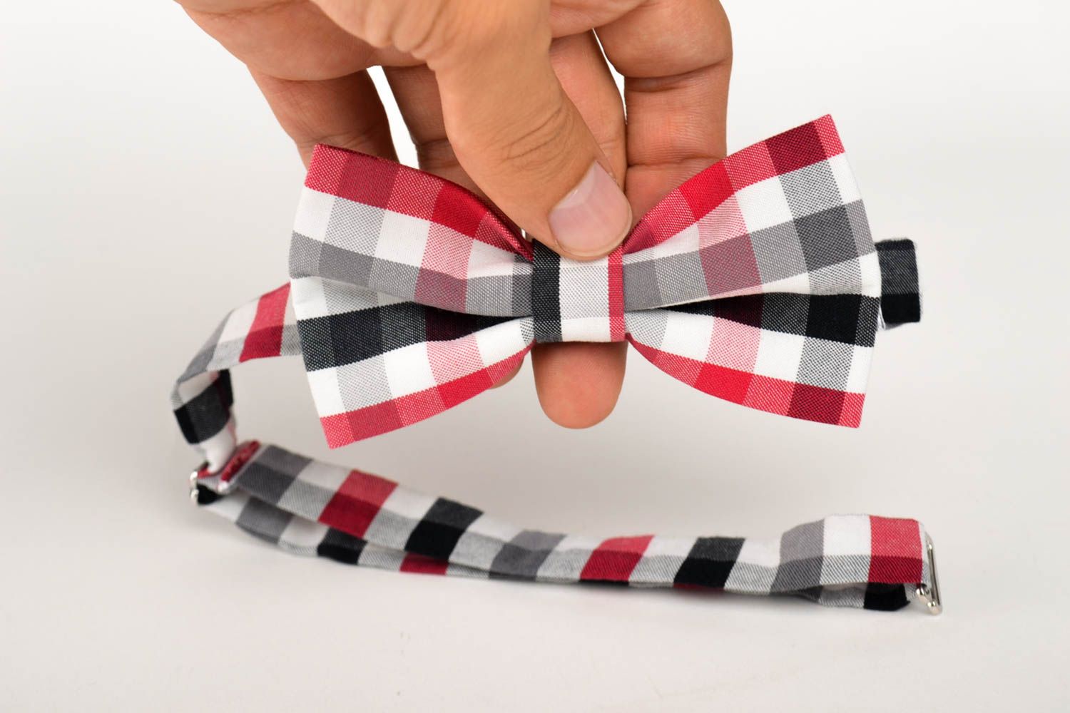 Handmade designer bow tie unusual male accessory stylish textile bow tie photo 5