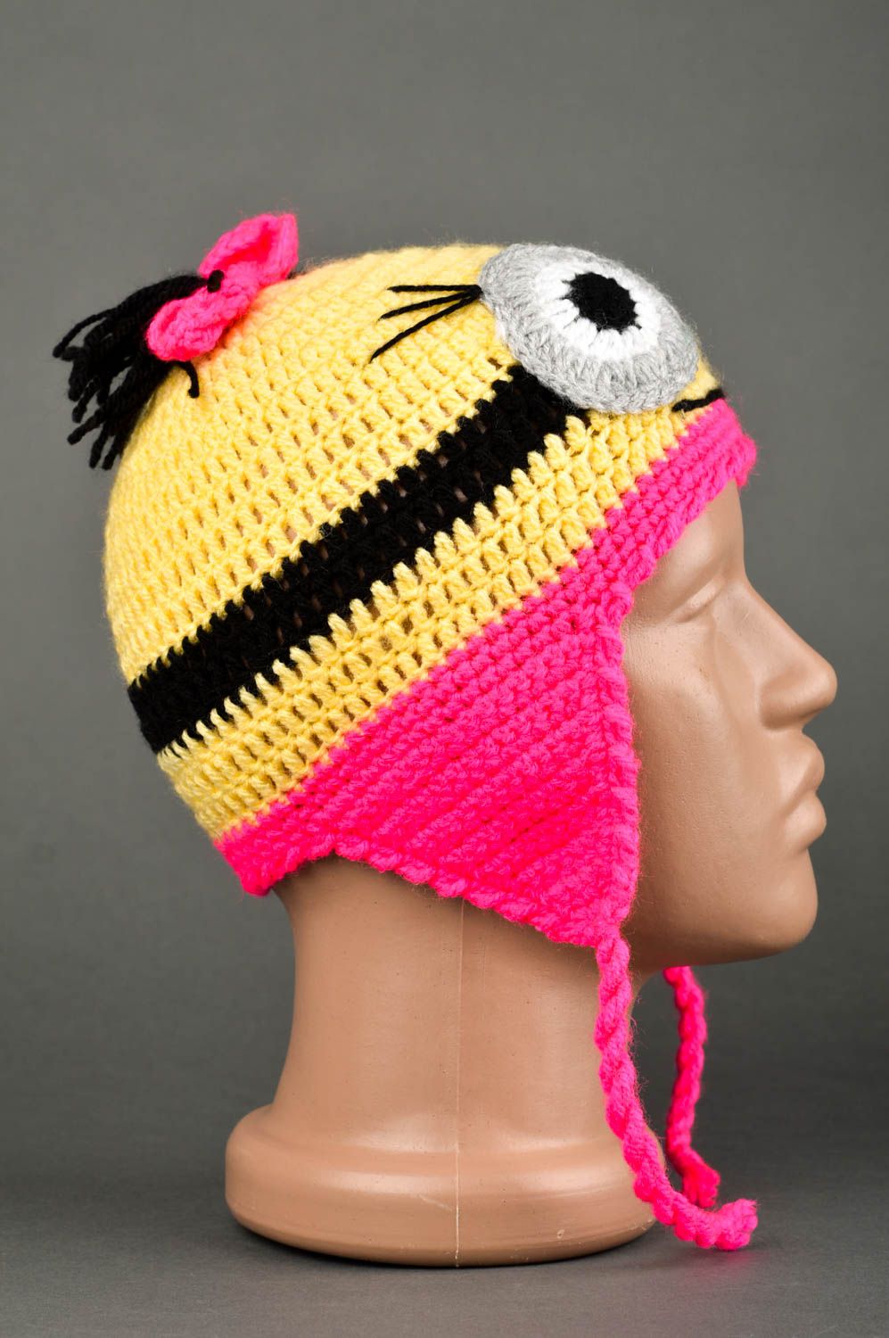 Handmade warm hat headwear for children hats for girls kids accessories photo 3