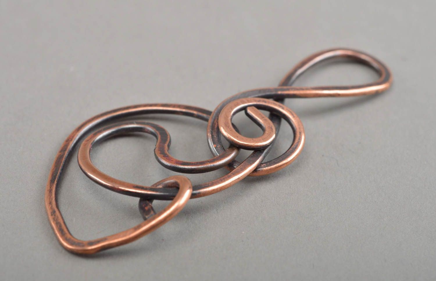 Handmade cute metal keychain unusual copper keychain beautiful accessory photo 3