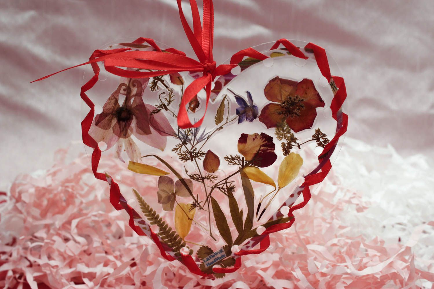 Декор для дома ручной работы сердце с цветами декоративное сердце на ленте фото 1