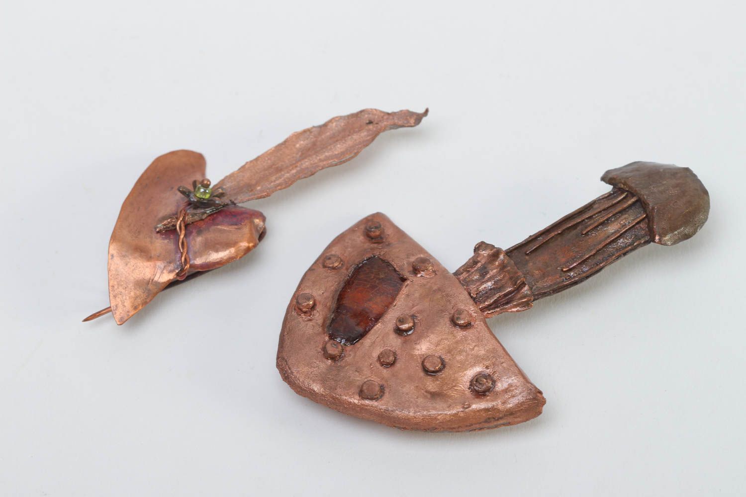 Broches originales artesanales de cobre accesorios de moda regalos para mujeres foto 2