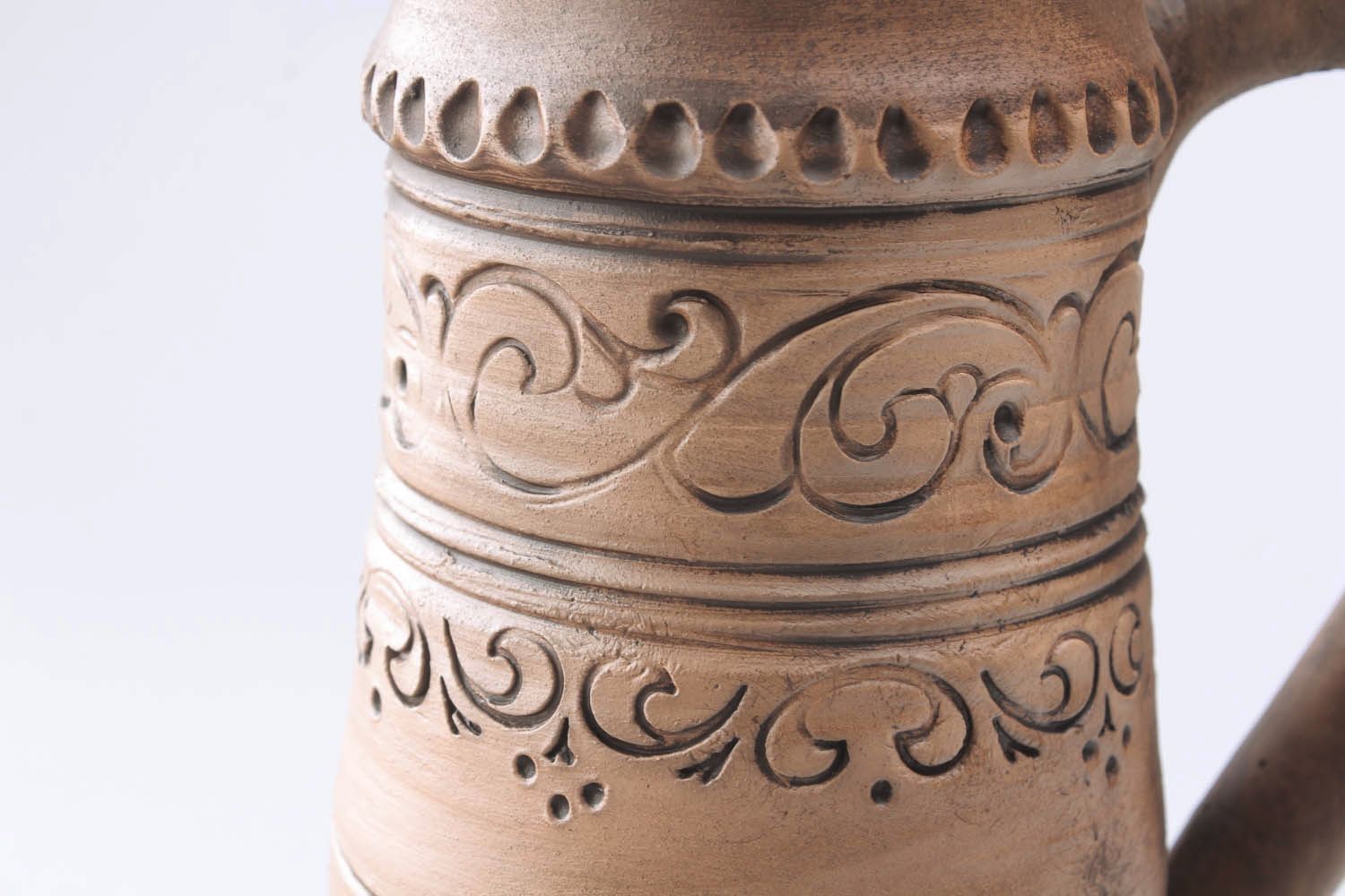 Handgemachter Bierkrug aus Keramik foto 4