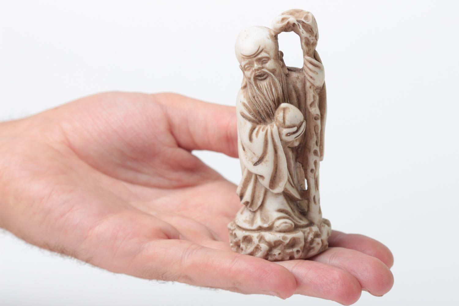 Figurine décorative Petite statuette fait main Gama netsuke Déco intérieur photo 5