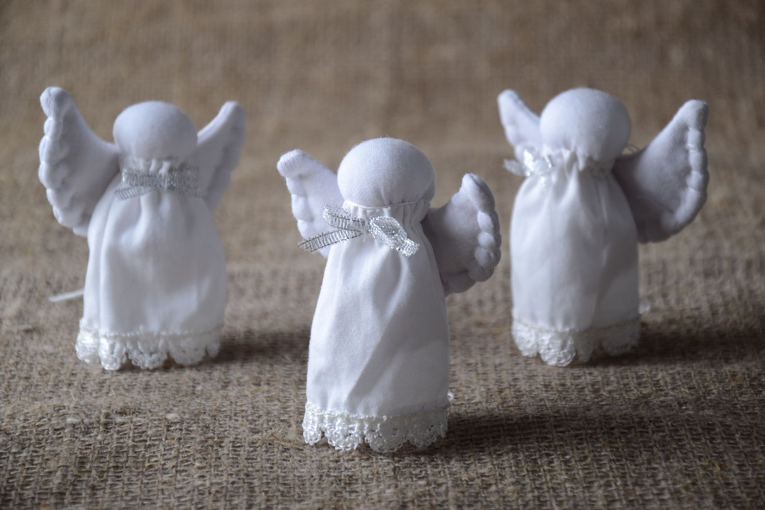 Anhänger Set Deko Hänger handmade kleine Engelfiguren Schutzengel Deko 3 Stück foto 1