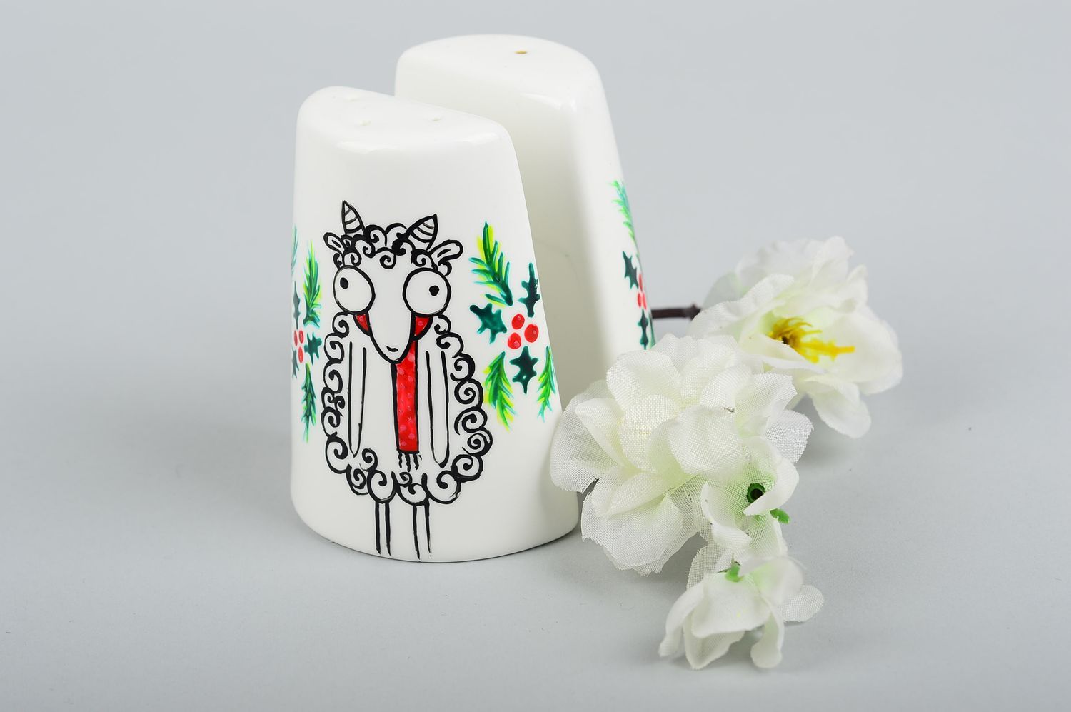 Kreative Salz und Pfefferstreuer handmade Keramik Geschirr originelles Geschenk  foto 1