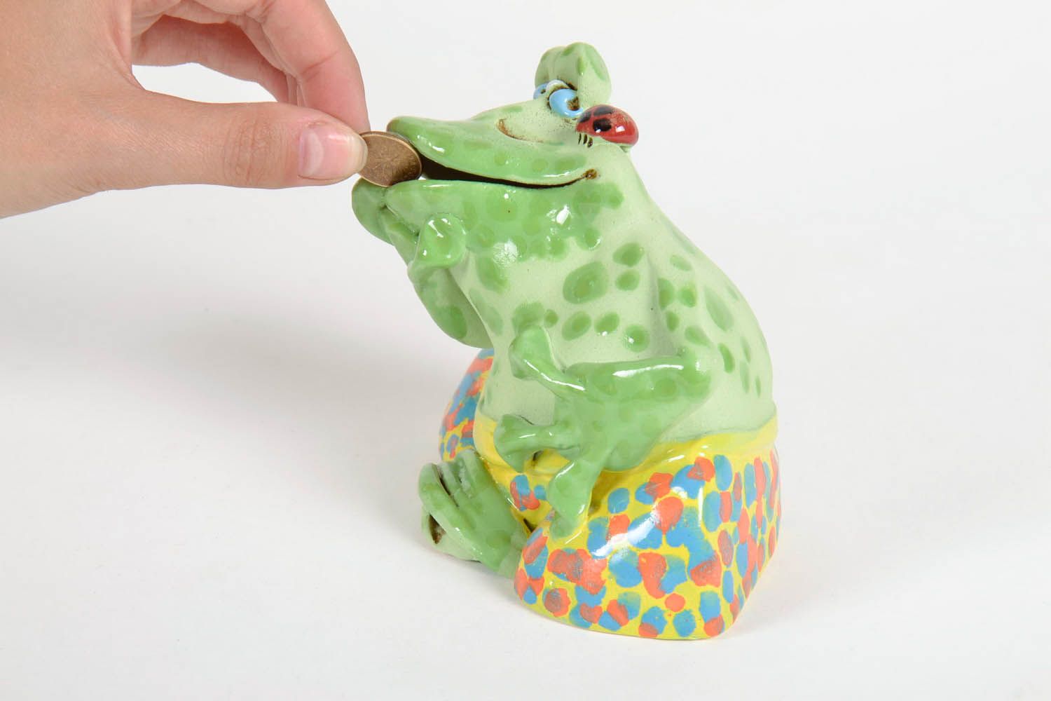 Keramik Sparbüchse Frosch foto 4