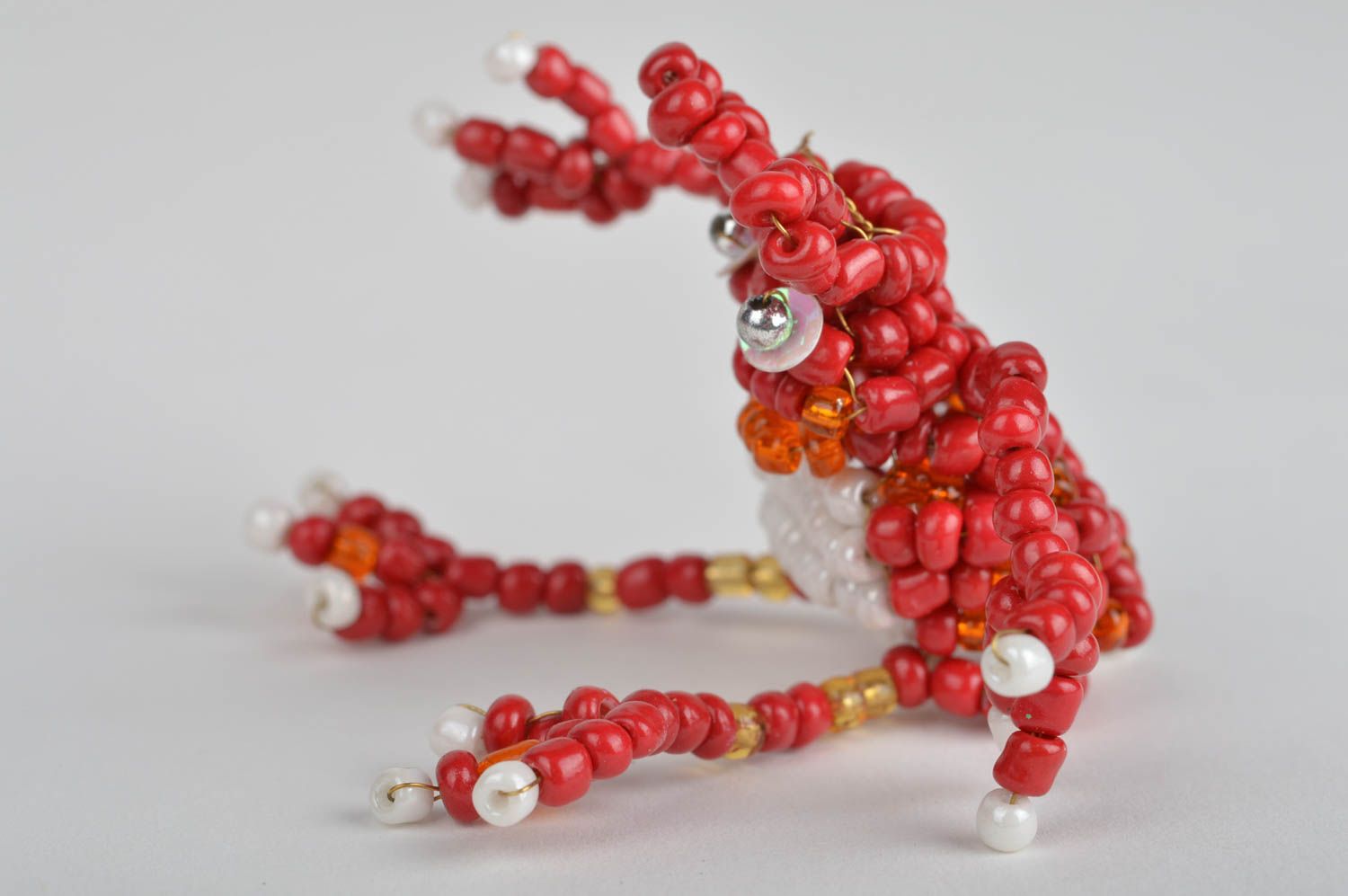 Figura artesanal para teatro de muñecos animal de abalorios regalo para amigo foto 3