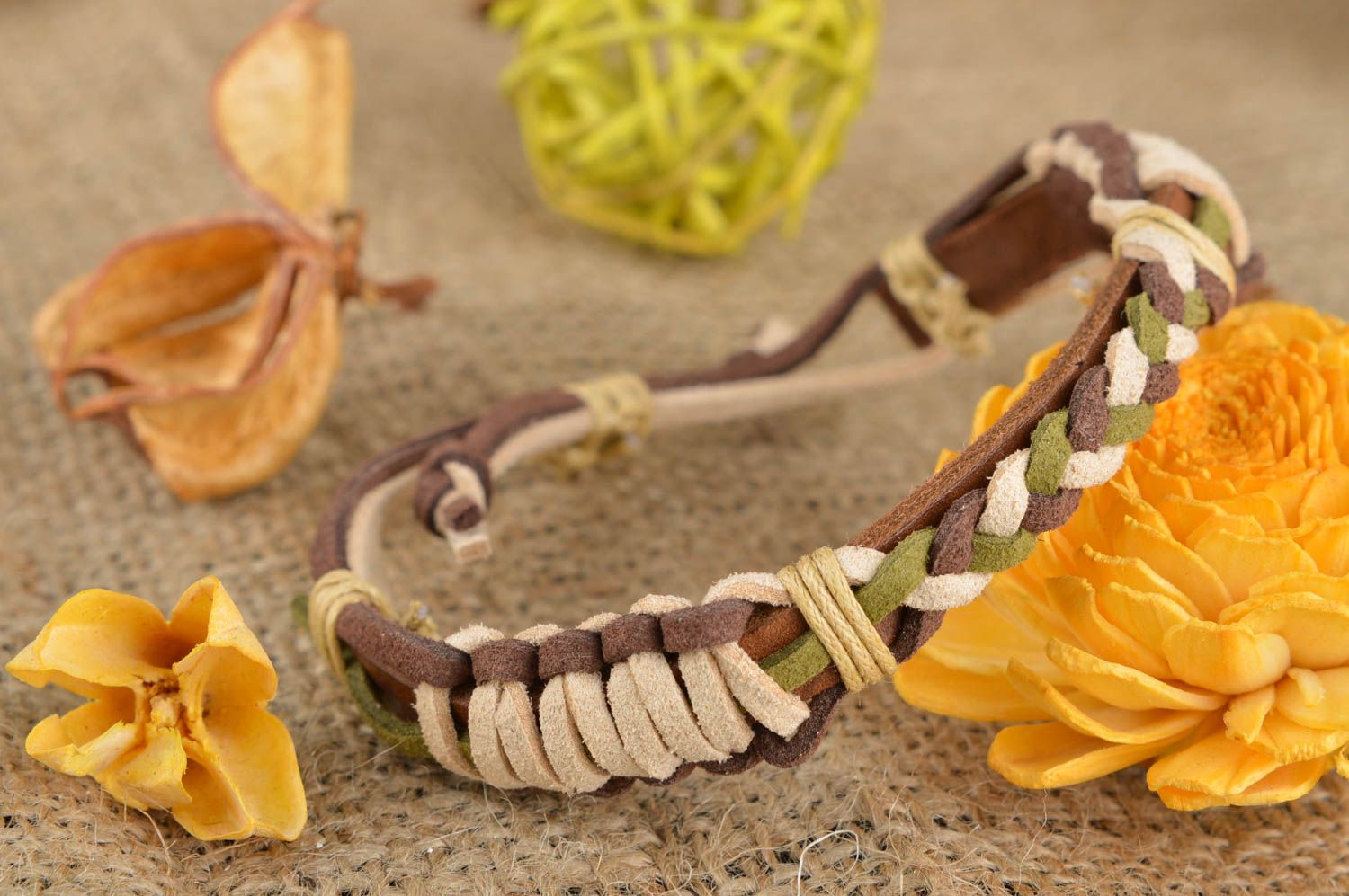 Handmade bracelet leather bracelets for women designer accessories gifts for her photo 1