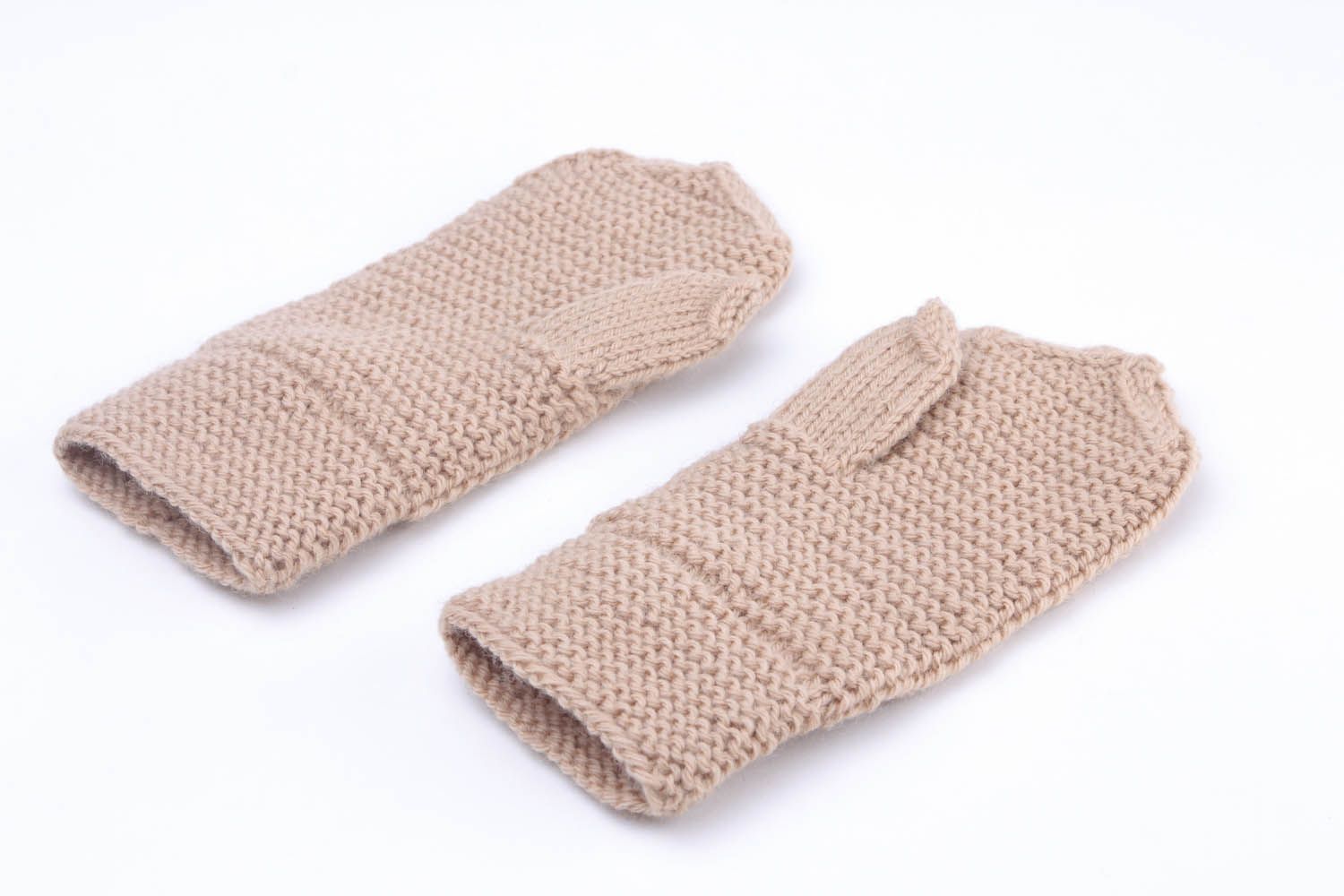 Knitted woolen mittens photo 4