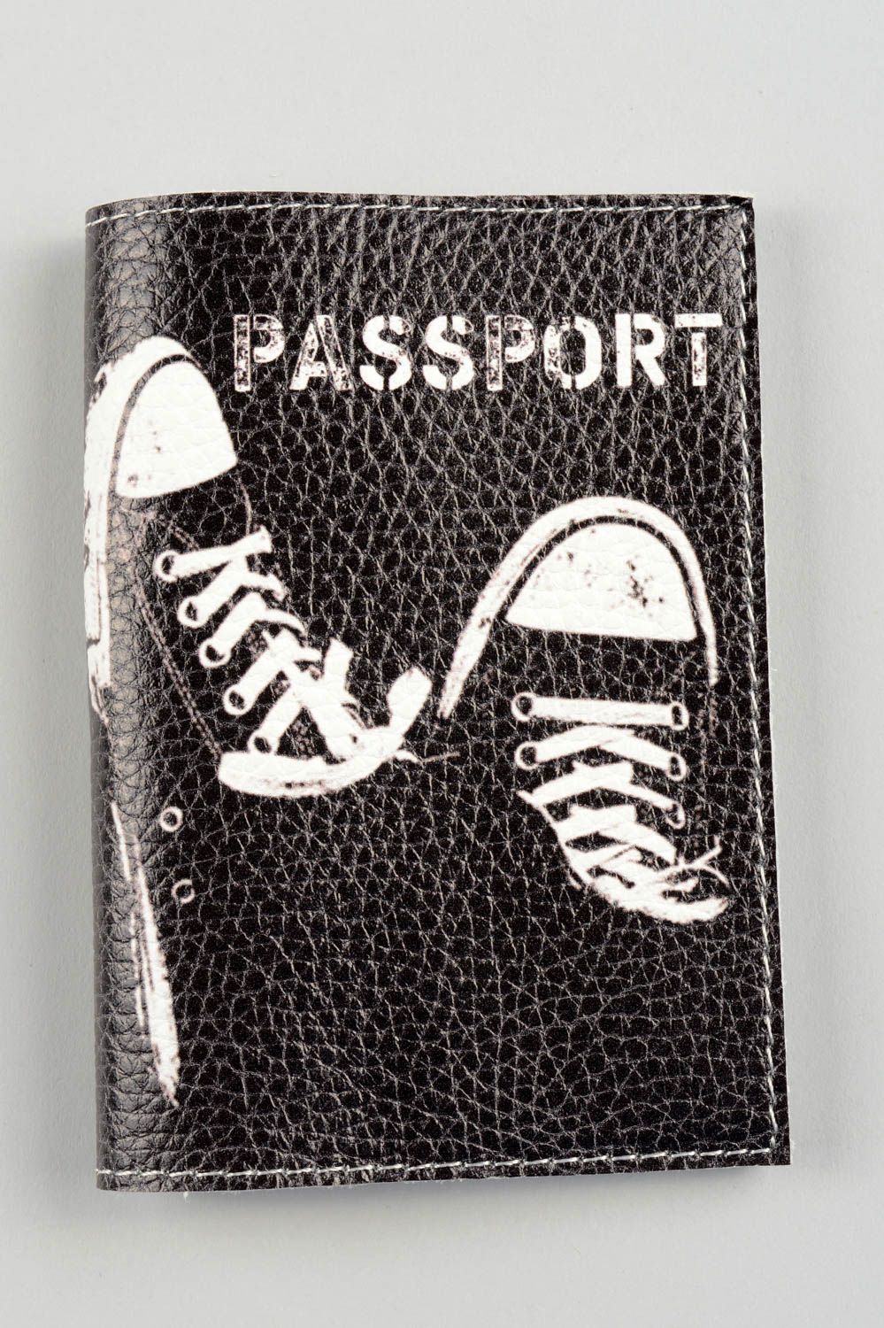 Funda de cuero artesanal regalo original estuche para pasaporte Converse foto 5