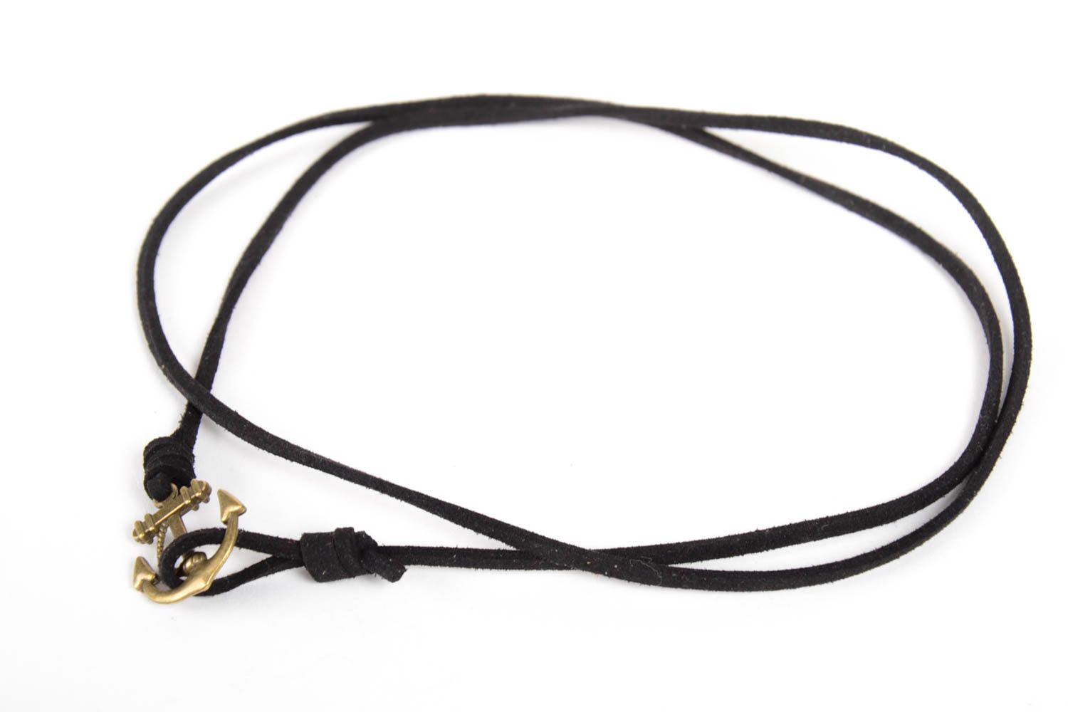 Bracelet daim noir fait main Accessoire de mode Idée cadeau pour femme photo 3