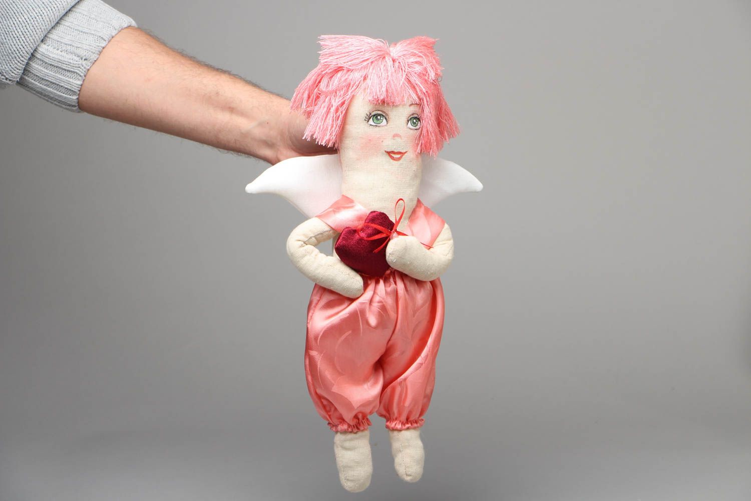 Мягкая игрушка Ангел в розовом фото 3