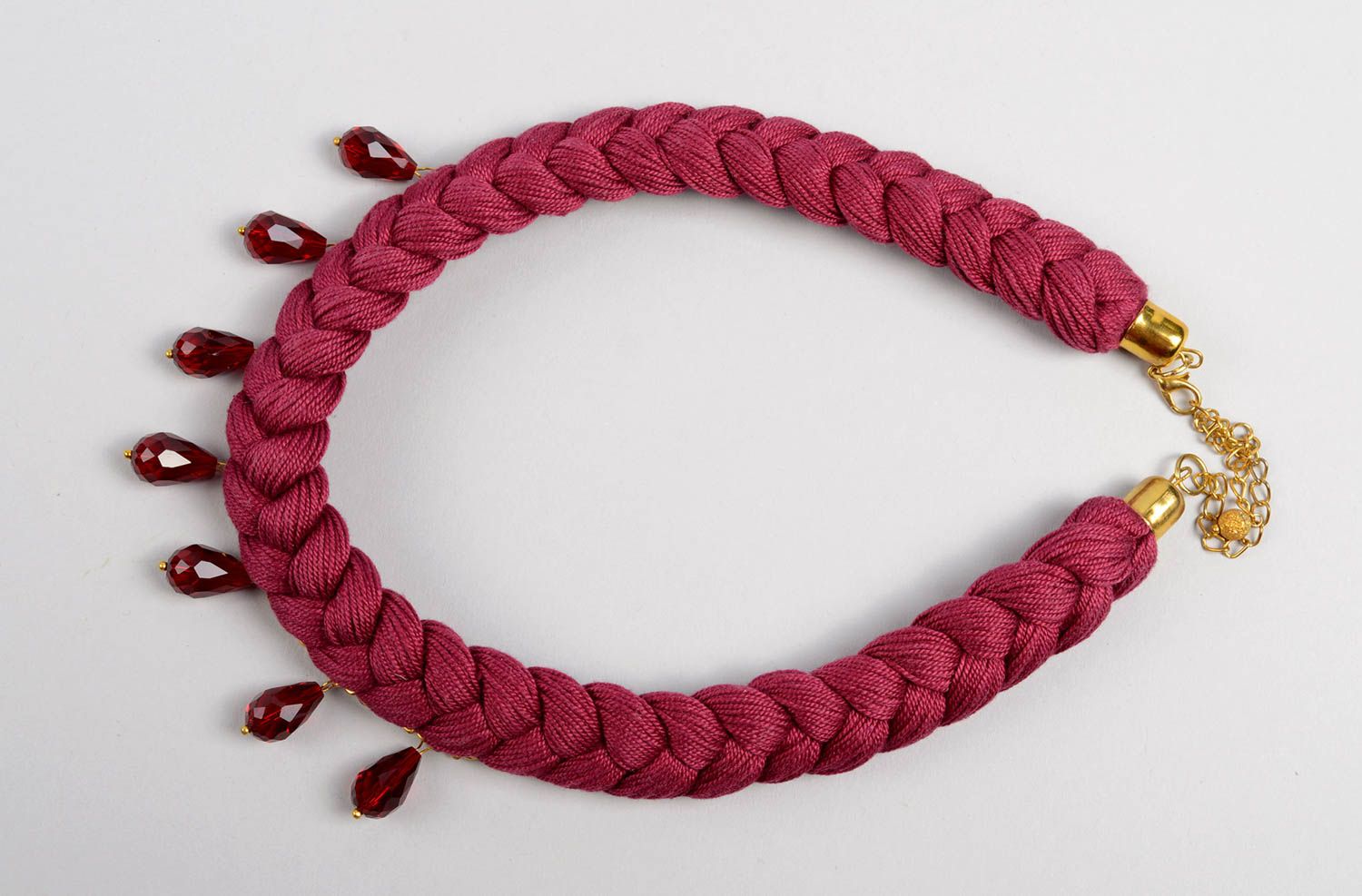 Collar de hilos de algodón regalo original para mujeres bisutería artesanal foto 4