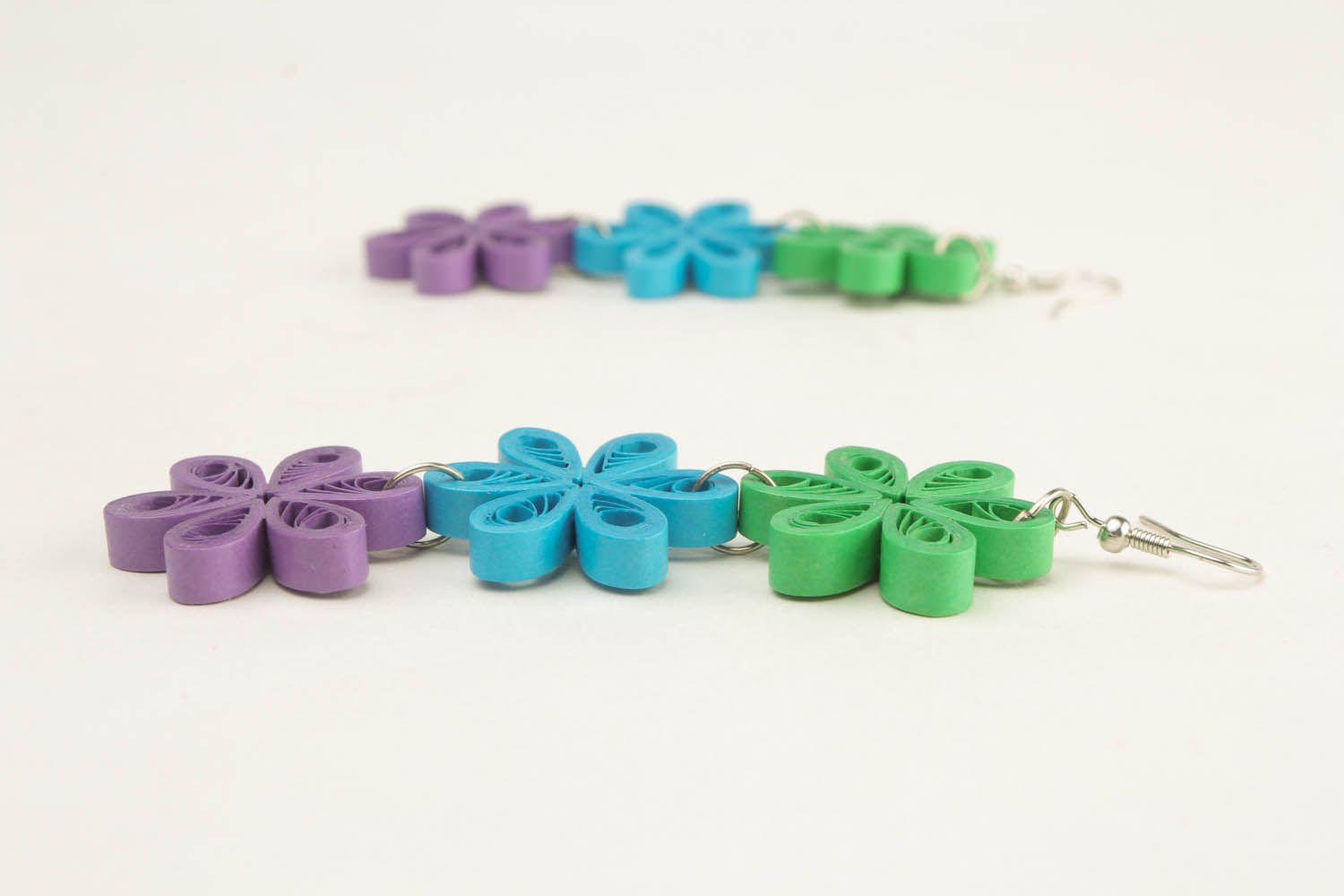 Bright quilling earrings  photo 2