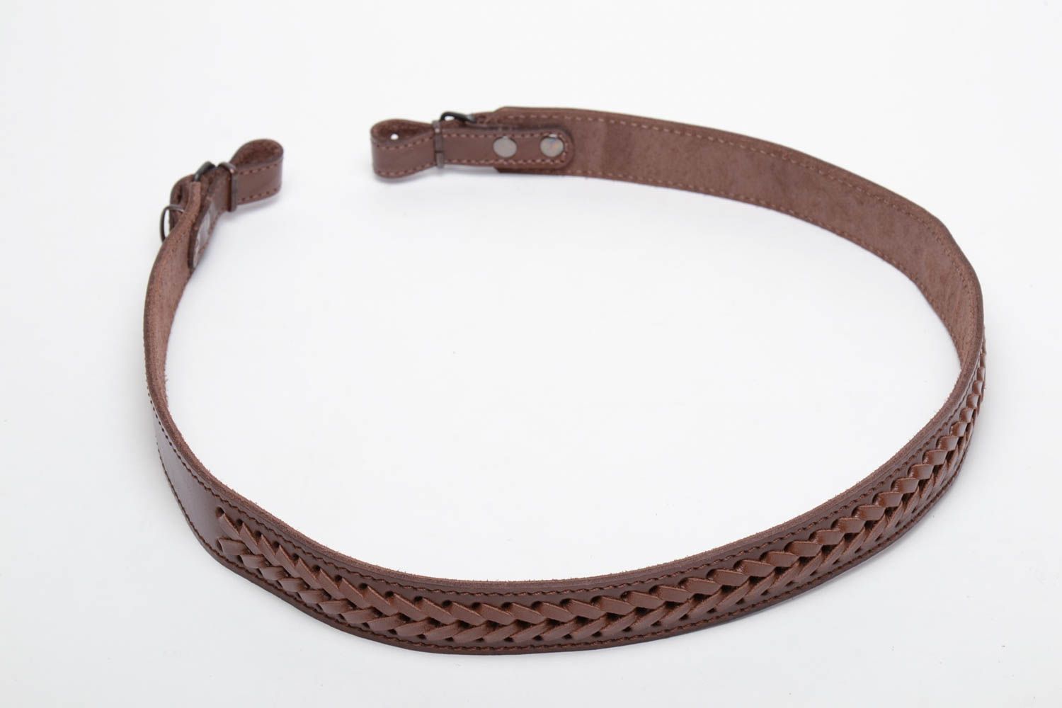 Woven leather rifle sling photo 3