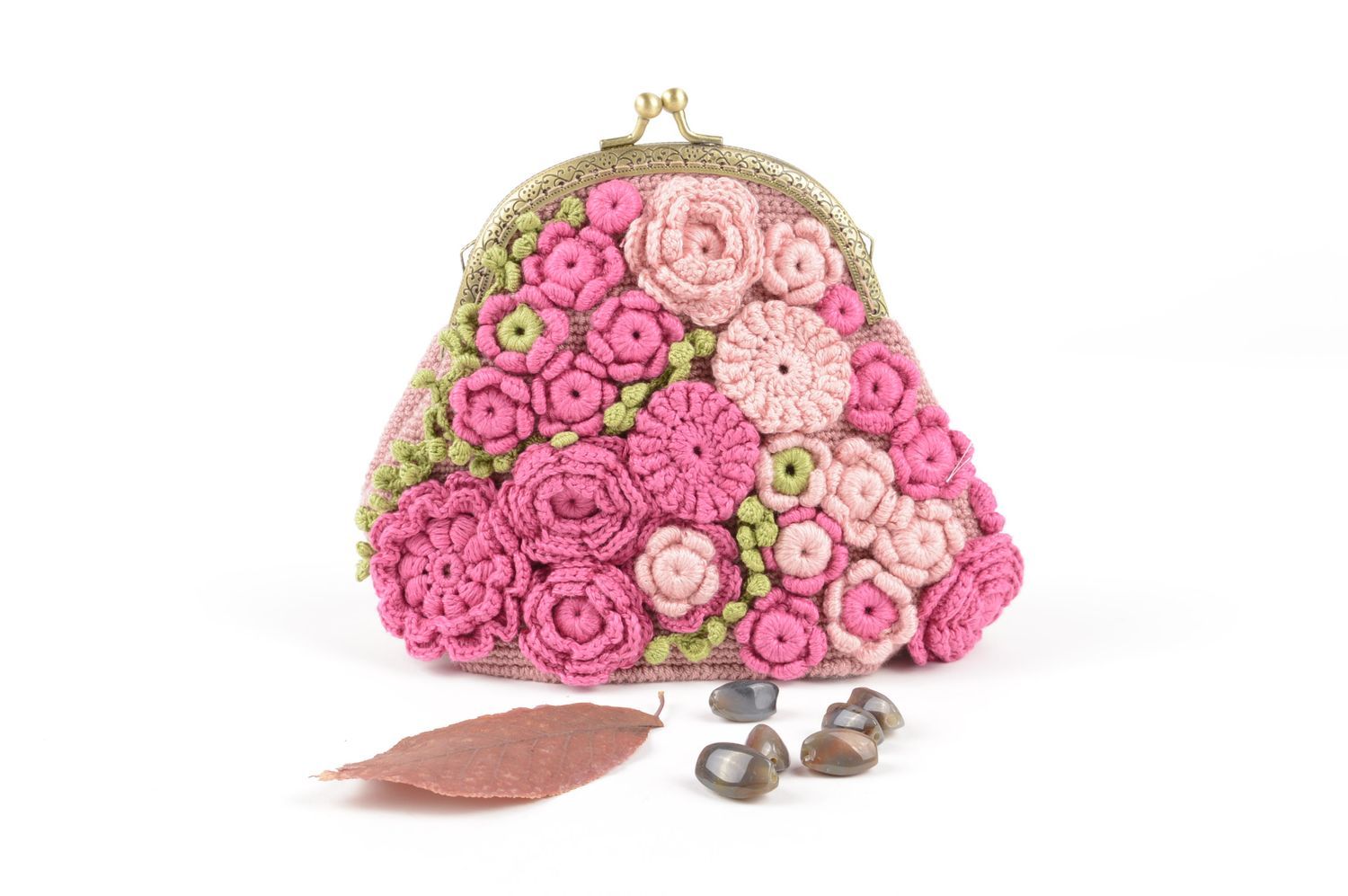 Tasche für Kosmetik in Rosa handmade Kulturbeutel Damen Accessoire für Frauen foto 1