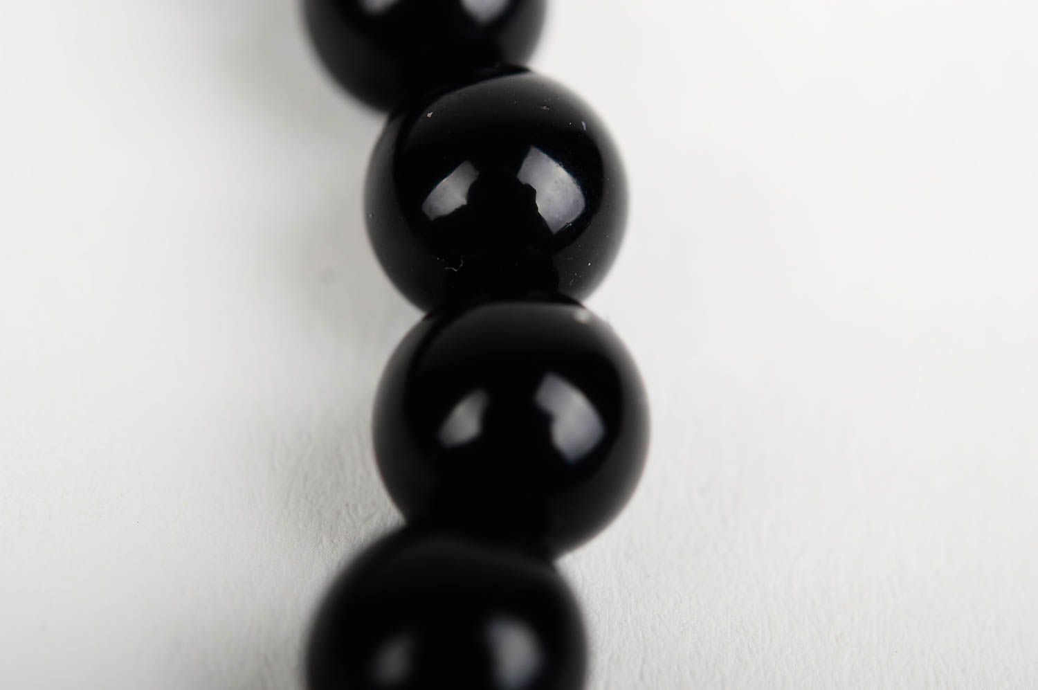 Bracelet perles fantaisie Bijou fait main noir croix Accessoire pour femme photo 5