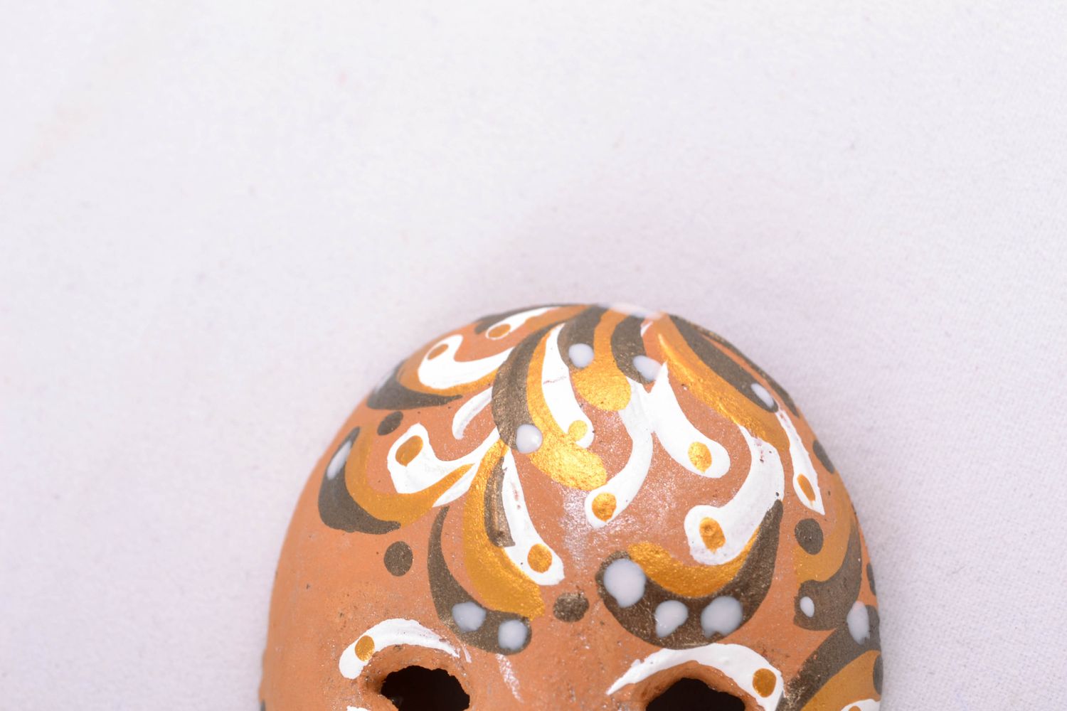 Maschera in ceramica piccola fatta a mano dipinta souvenir originale da parete   foto 5