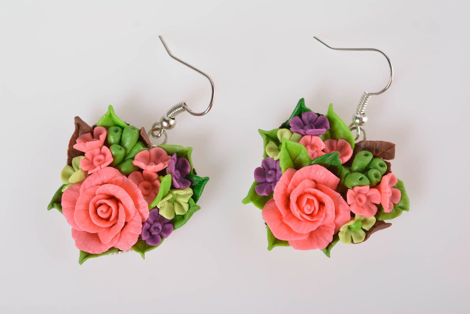 Modische Blumen Ohrringe handgemachter Designer Schmuck Accessoire für Frauen foto 2