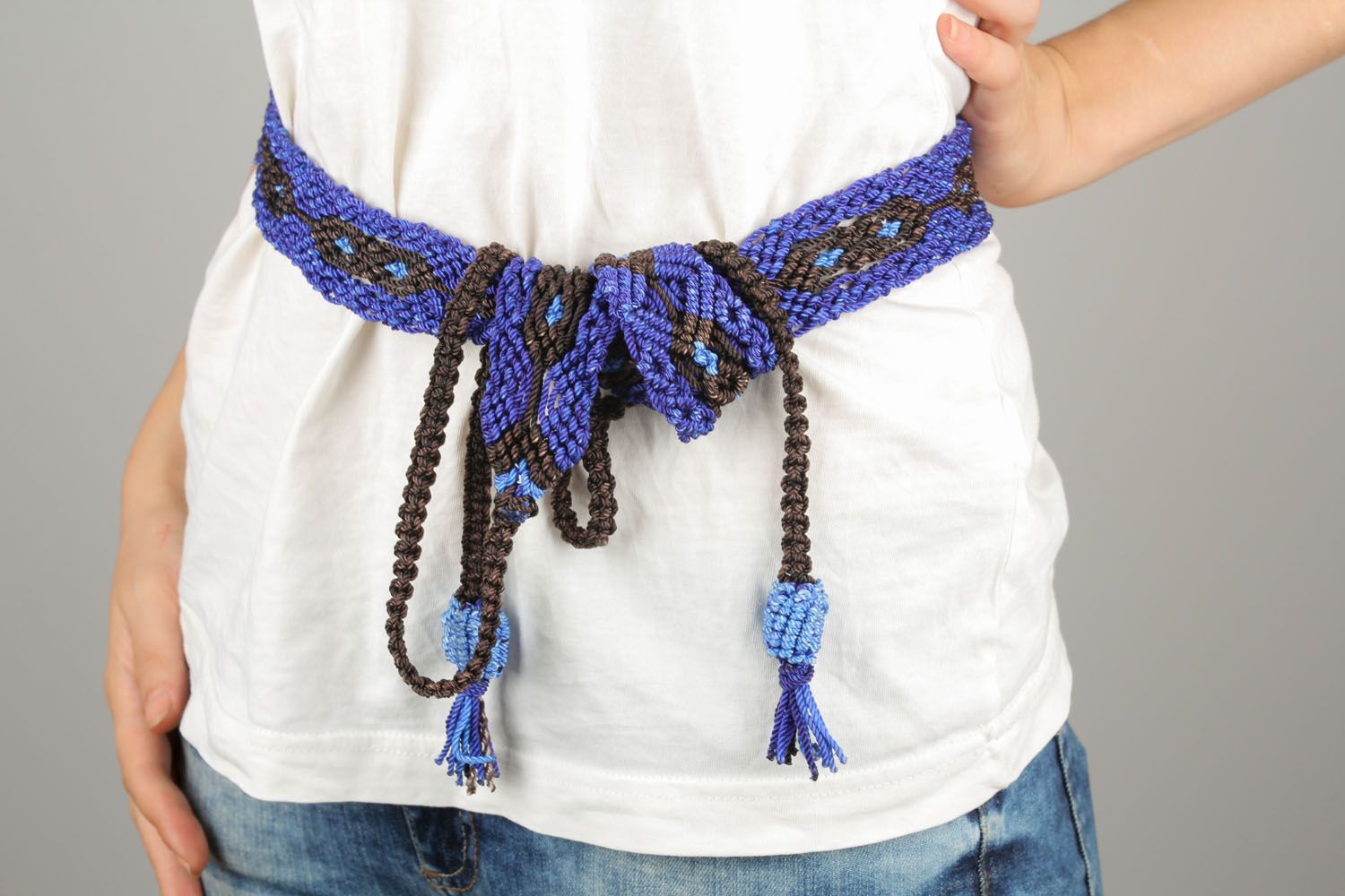 Woven thread belt photo 1