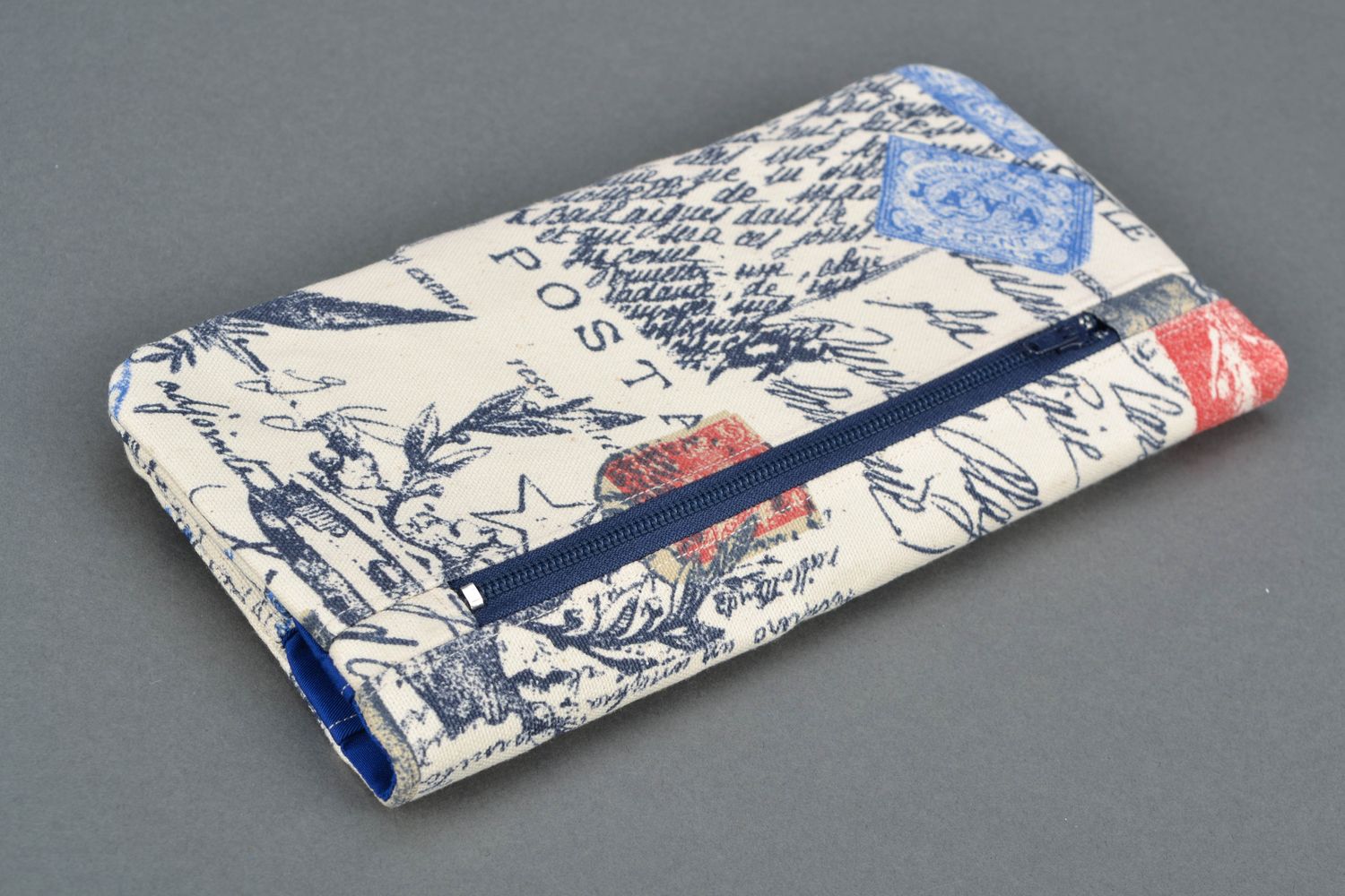 Fabric clutch bag with beautiful print photo 3