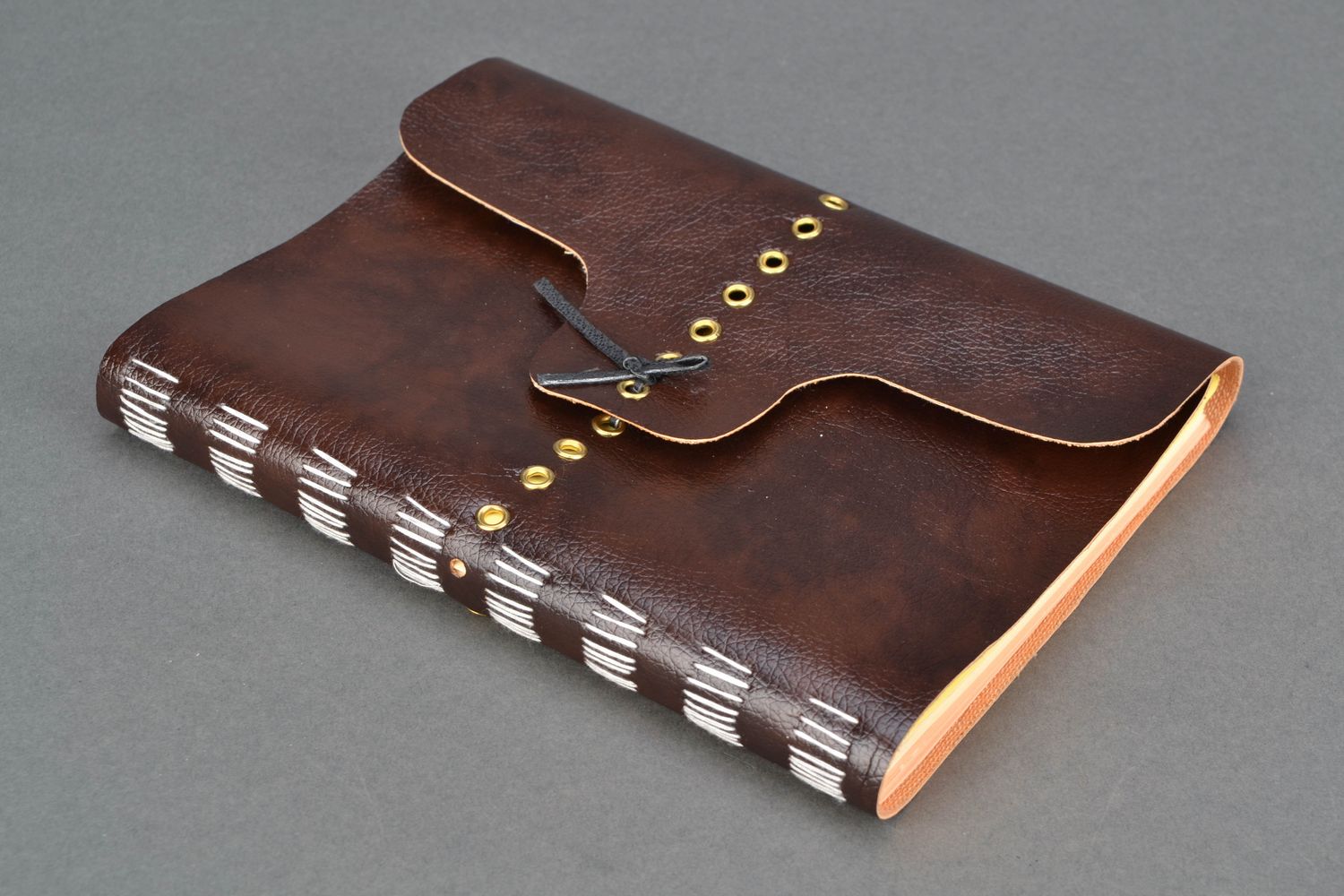 Interesting notebook with artificial leather cover photo 1