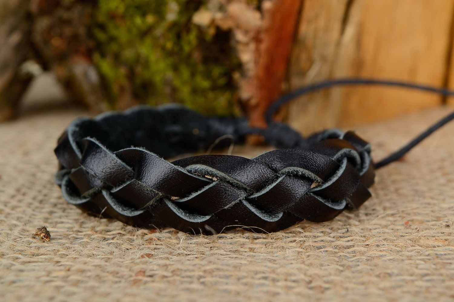 Braided leather bracelet photo 1