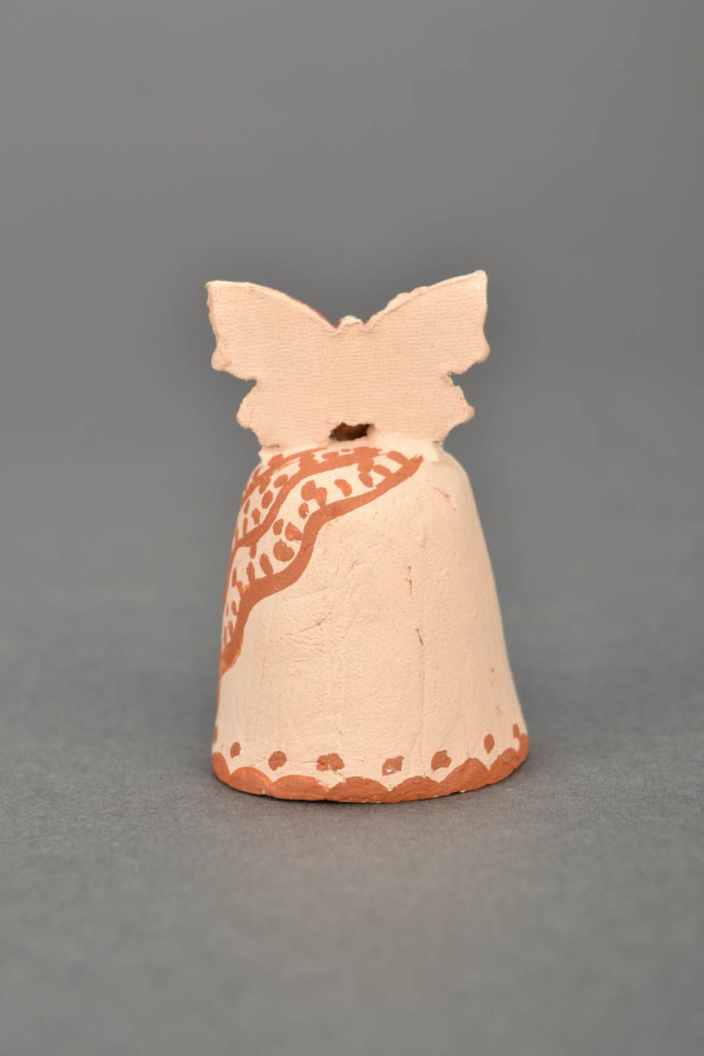 Handmade ceramic bell Butterfly photo 4