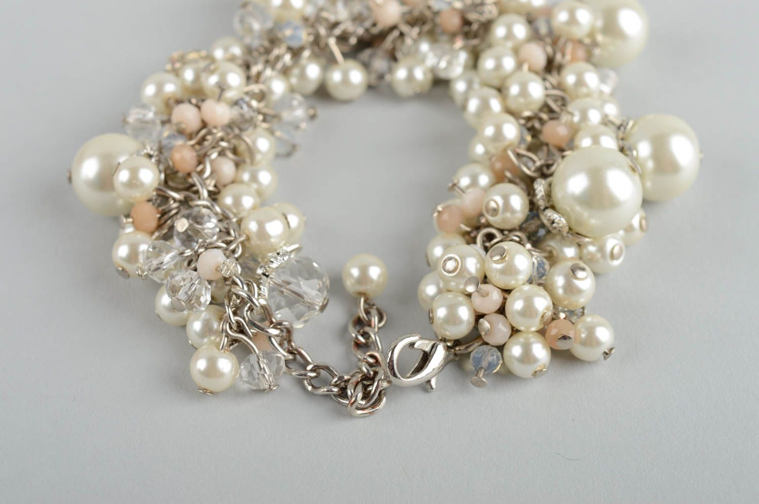 Bracelet en perles artificielles Bijoux fait main Accessoire femme original photo 4