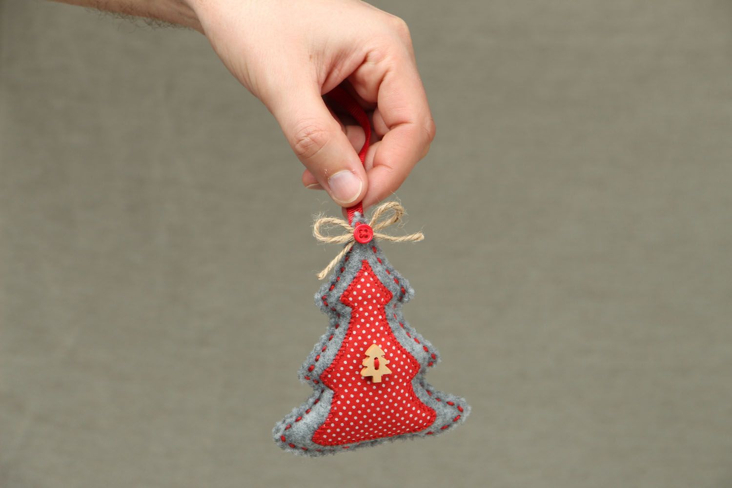 New Year's interior pendant in the shape of Christmas tree photo 4