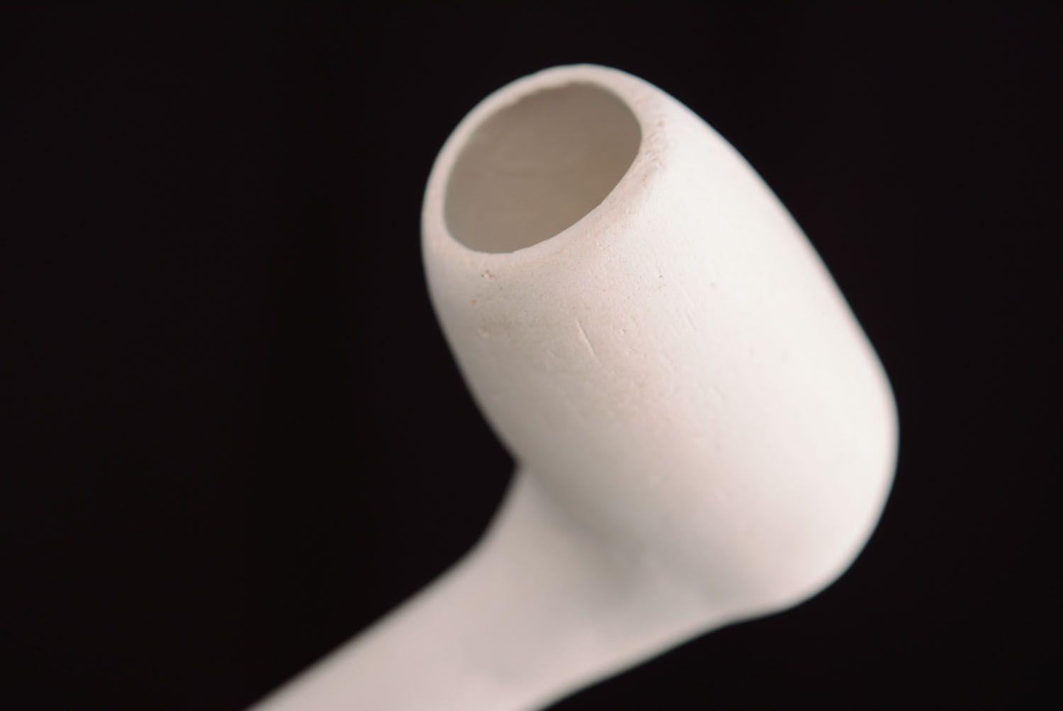 Курительная трубка из белой глины фото 4