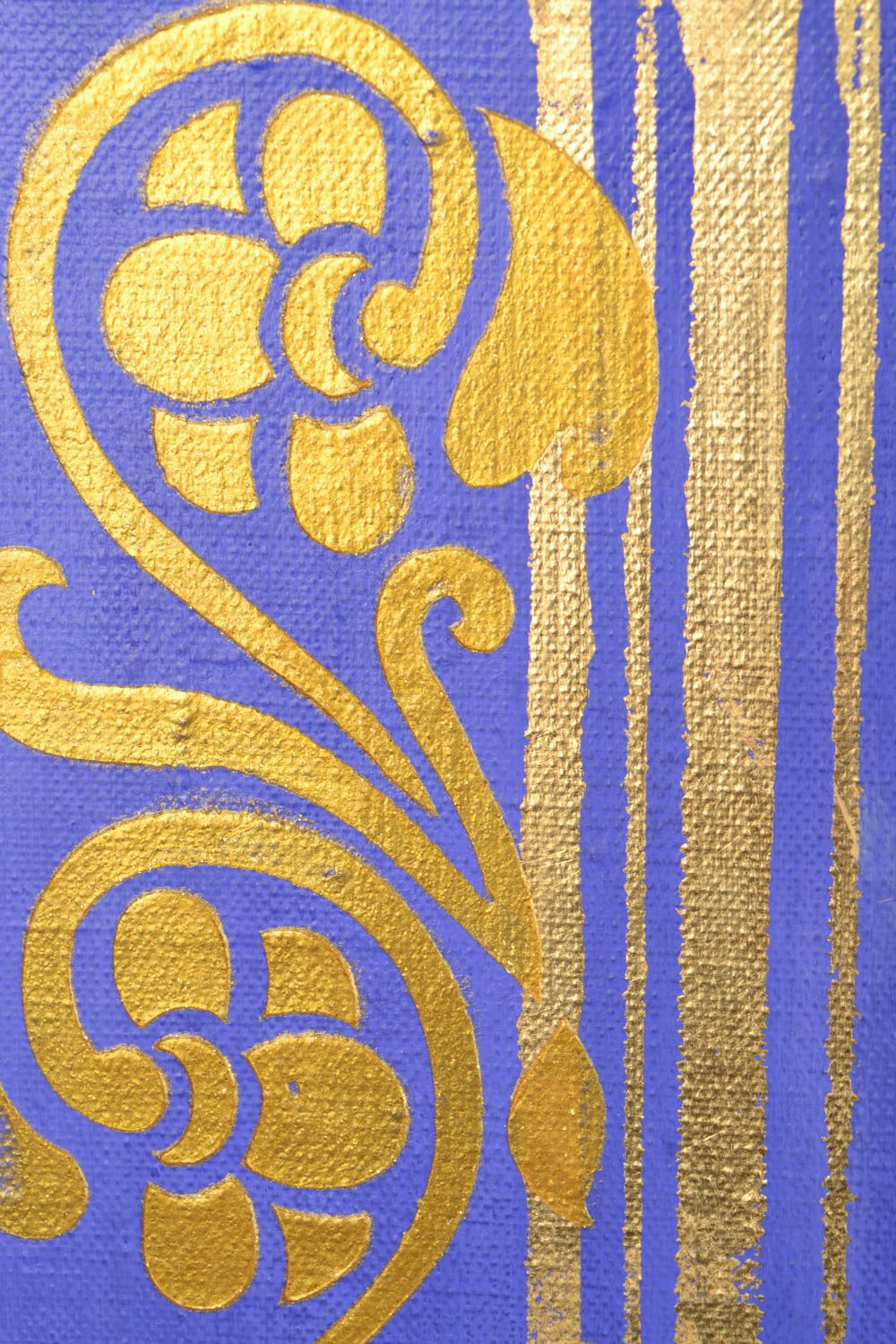Tableau décoratif mural technique de serviettage Iris fait main photo 3