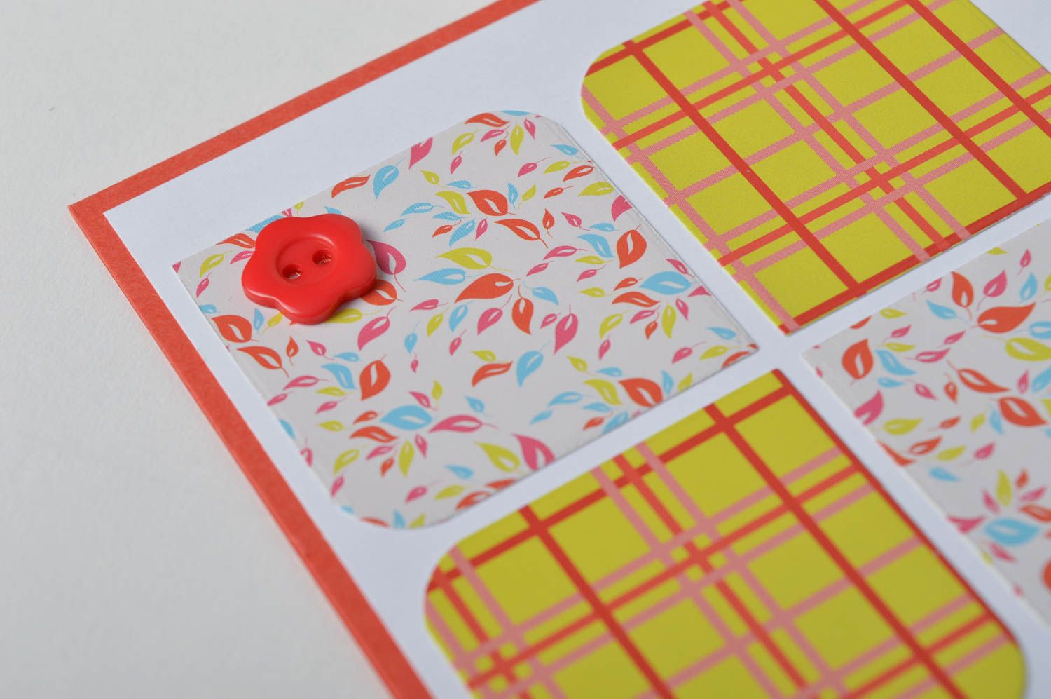 Schöne Grußkarte handmade Grußkarten aus Papier Scrapbooking Karte als Geschenk foto 3
