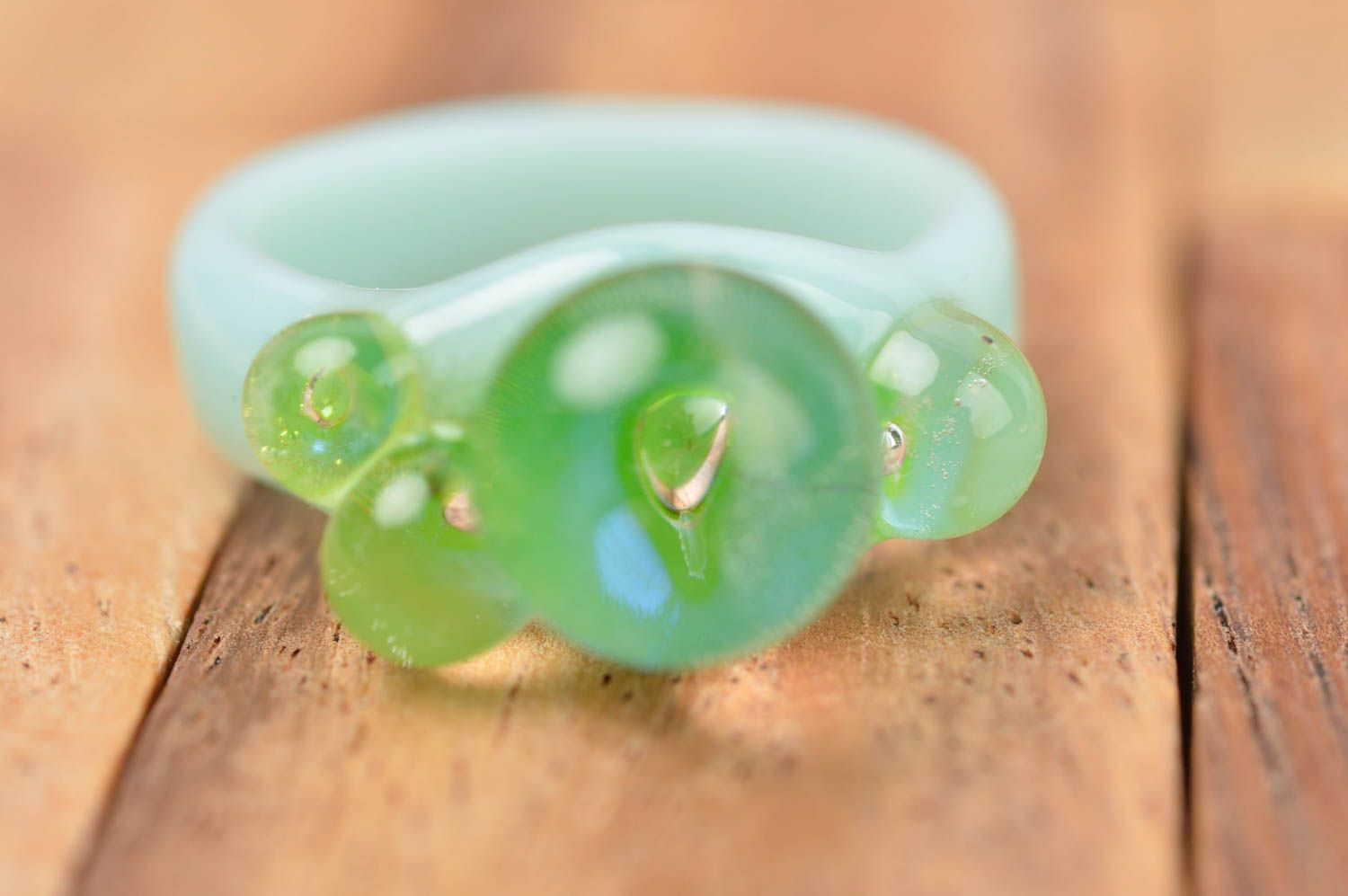 Glass lampwork ring fashion jewelry lampwork accessories present for girls photo 5