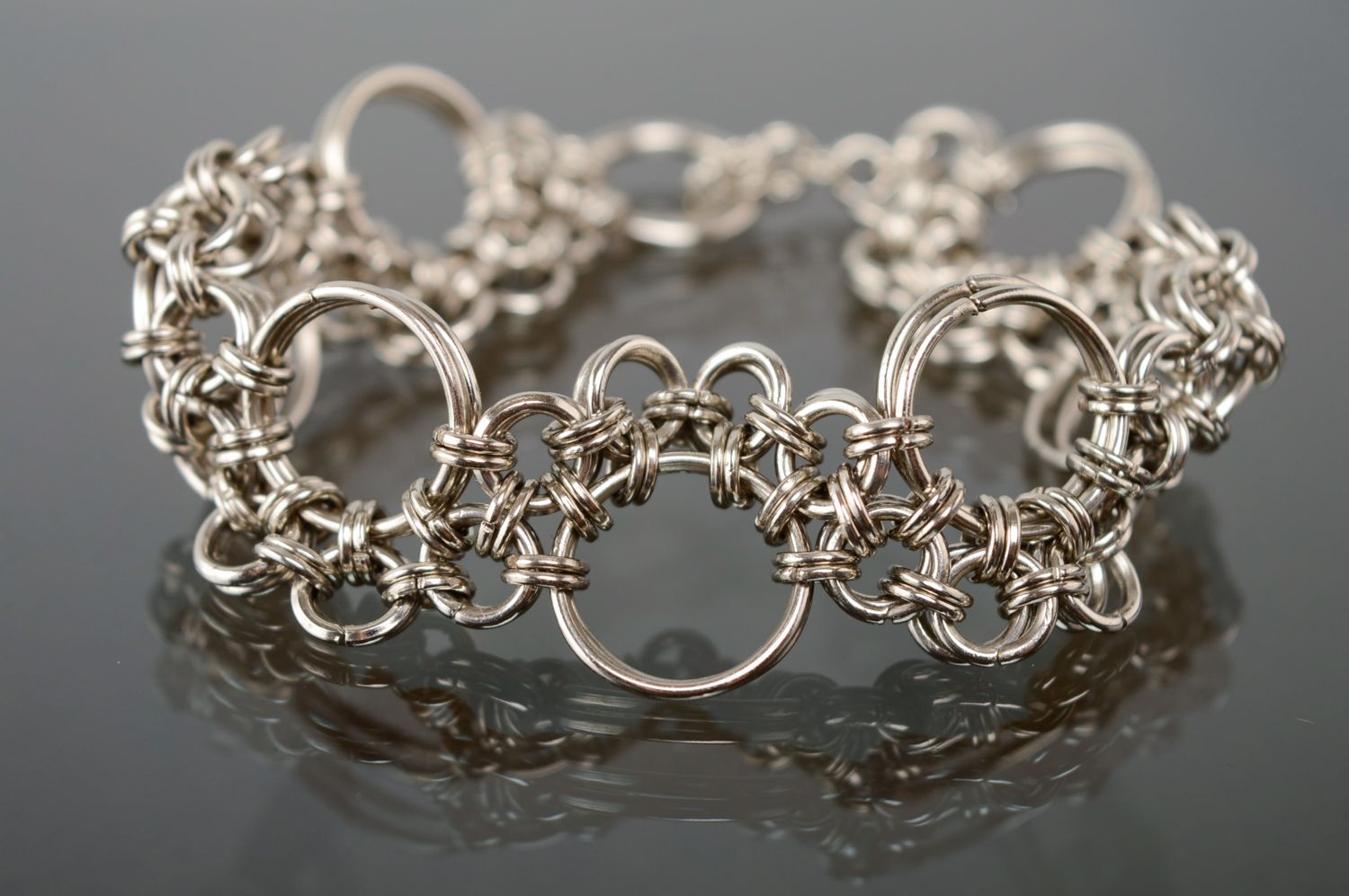 Handmade jewelry metal chainmail bracelet photo 1