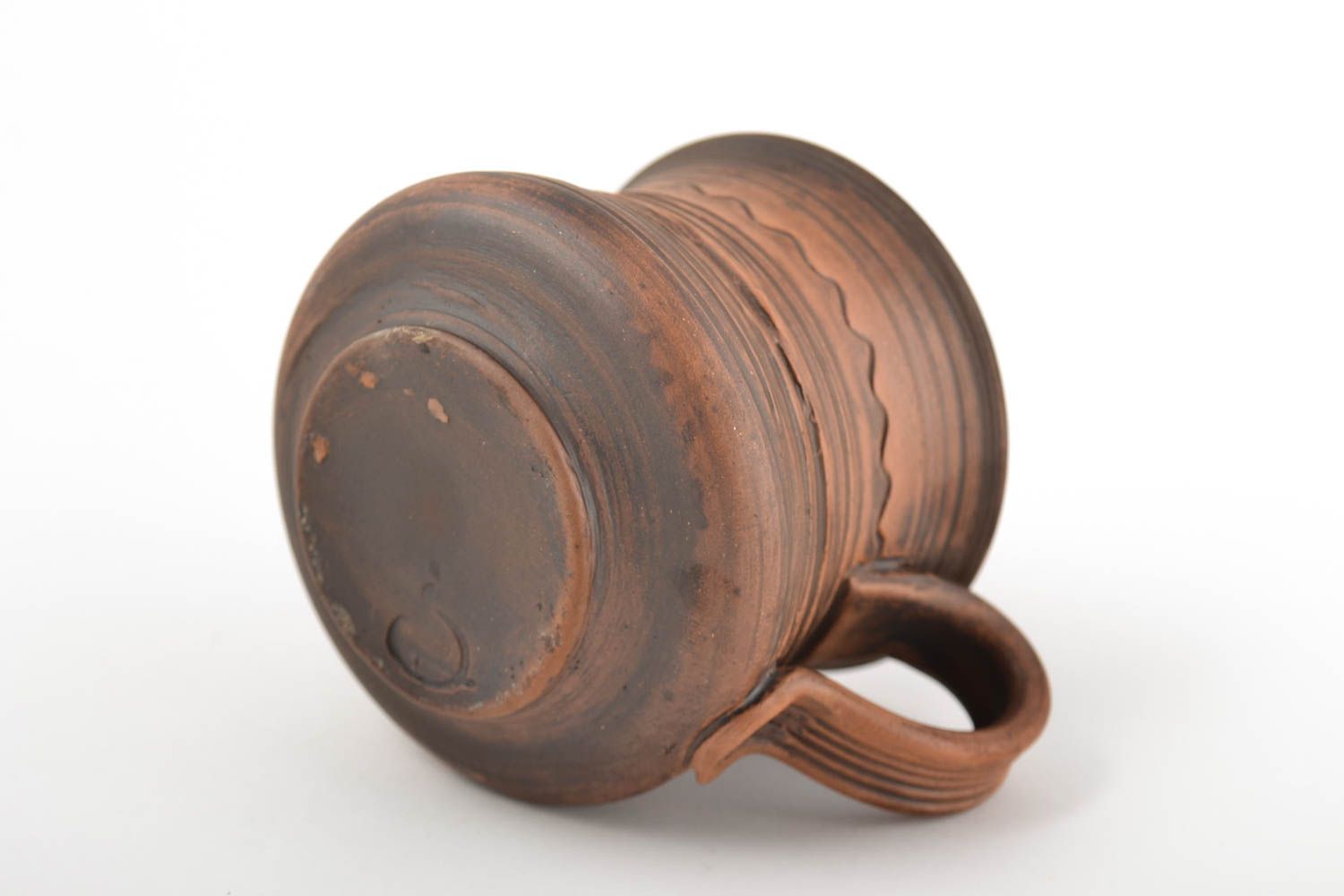 Tasse céramique Mug original fait main 20 cl marron écologique Vaisselle design photo 4