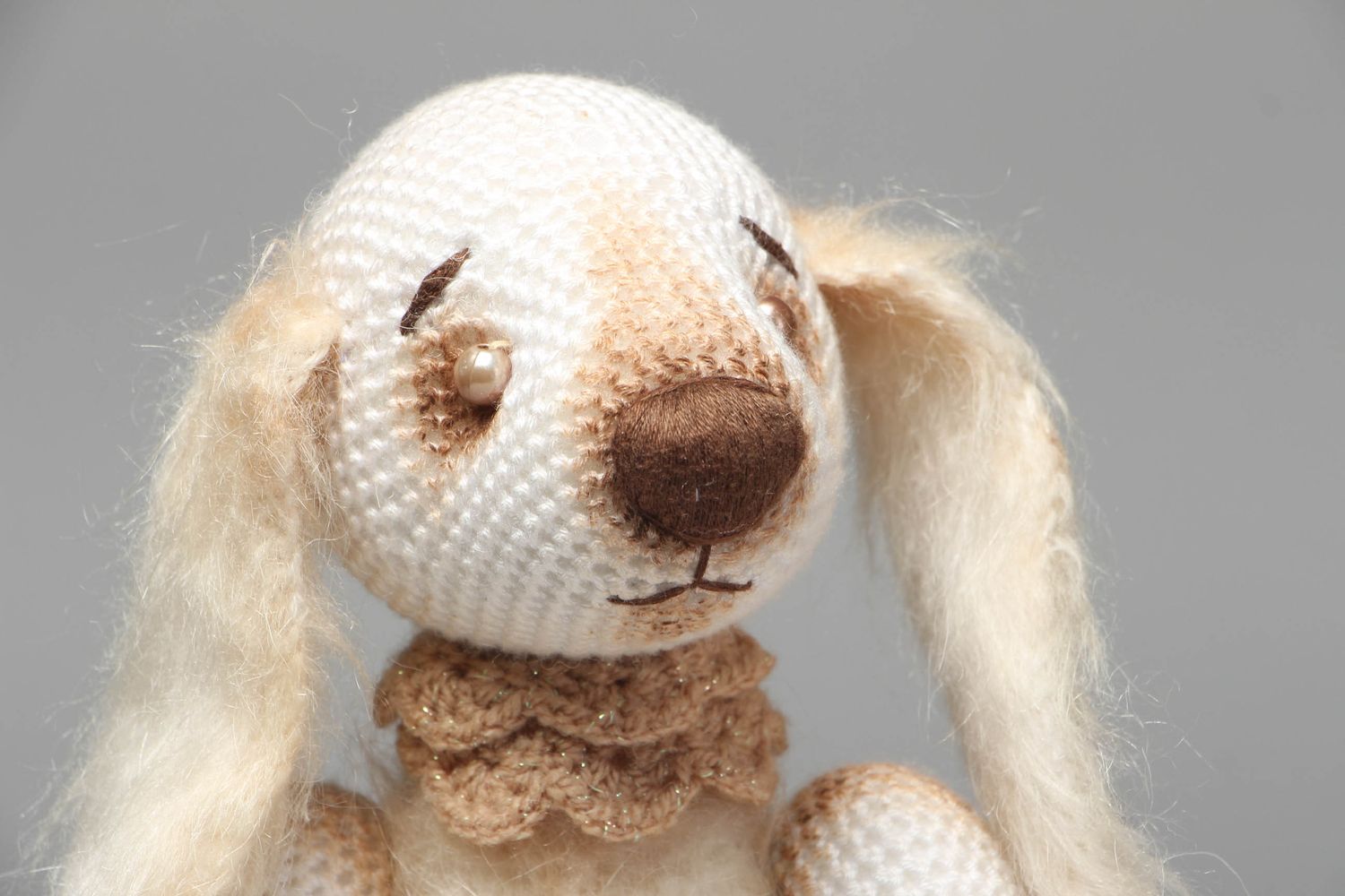 Soft crochet toy Sad Hare photo 2