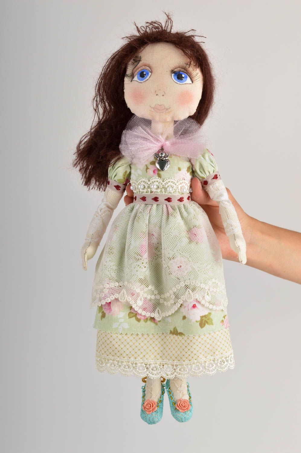 Кукла ручной работы принцесса кукла из ткани мягкая кукла красивая стильная фото 5
