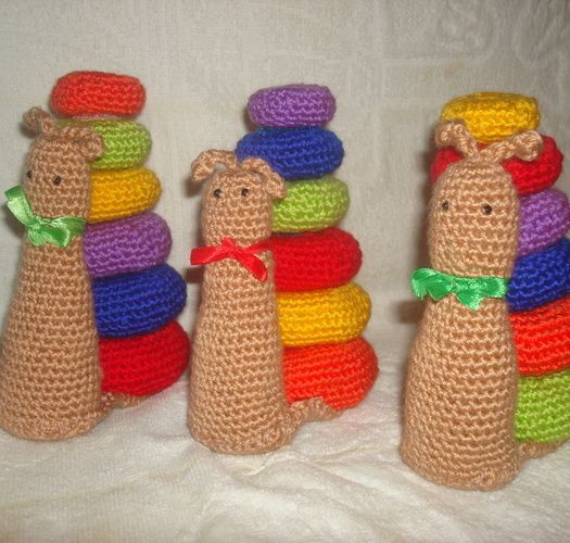 Handmade educational crochet toy snail photo 2