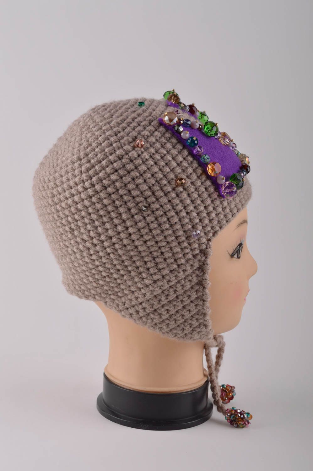 Handmade winter hat for women ladies hat warm hat designer accessories  photo 4