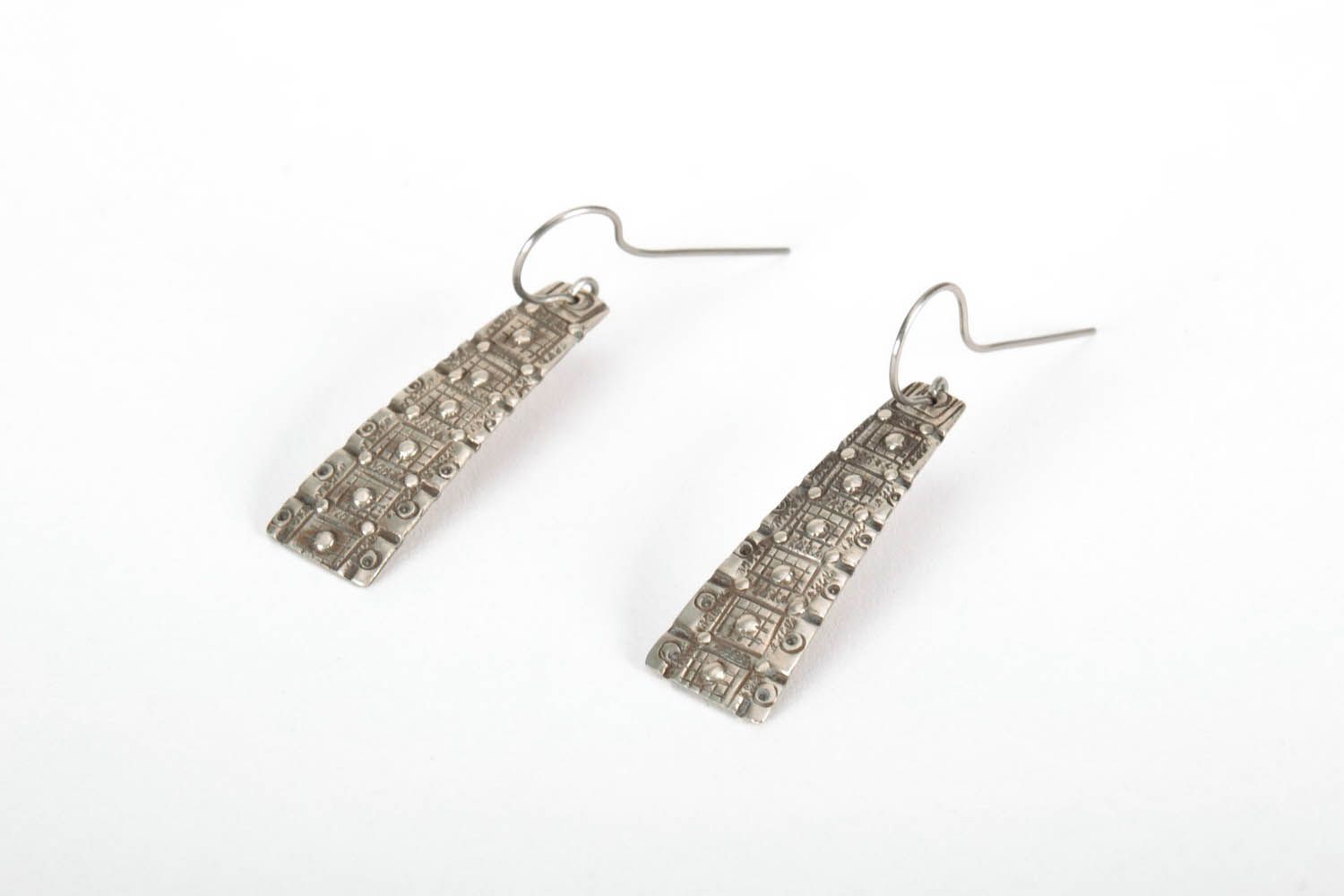 Earrings made ​​of German silver photo 1