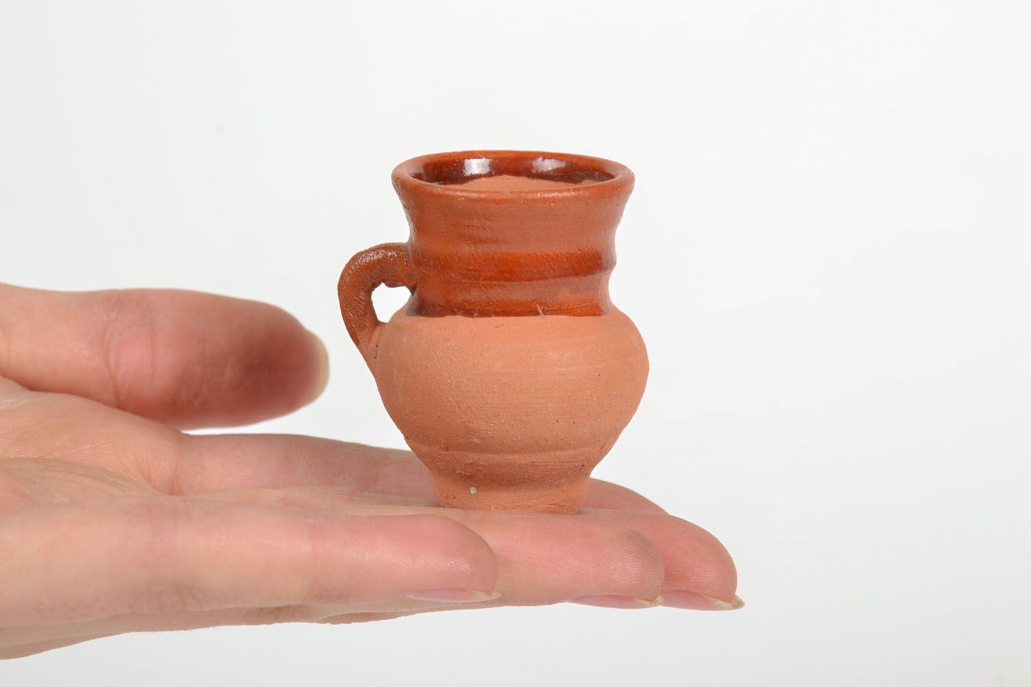 Little mini ceramic pitcher 1,7 inches tall 0,4 lb photo 5