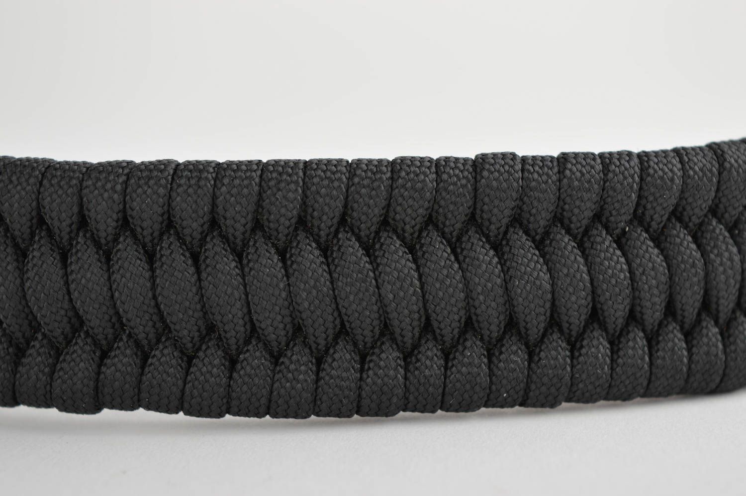 Handmade designer black bracelet stylish survival bracelet male bracelet photo 3
