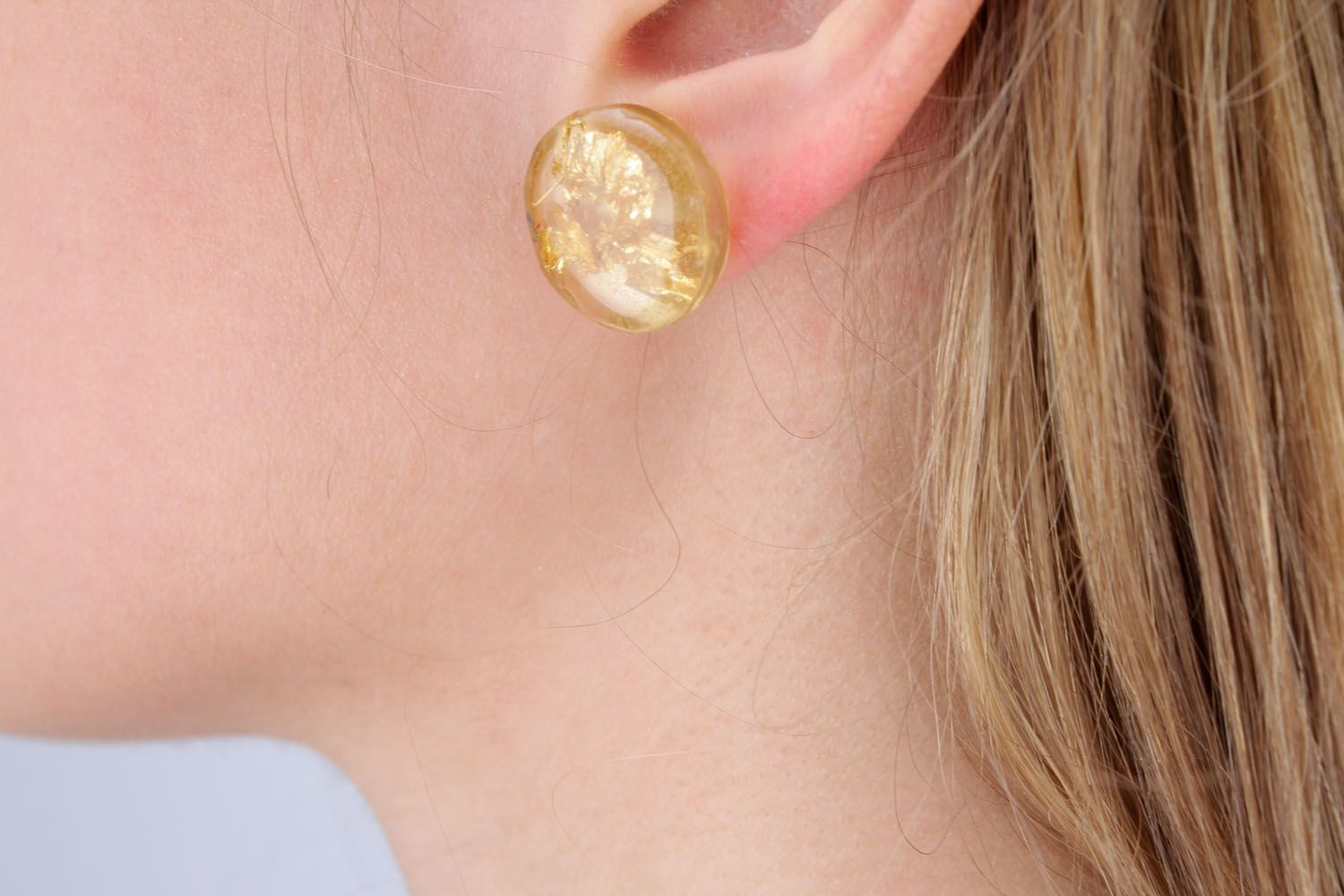 Handmade round earrings photo 1