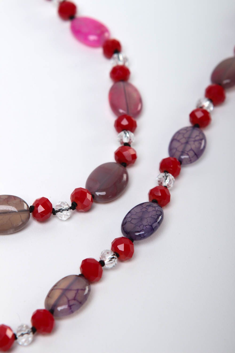 Frauen Halskette handmade Perlen Schmuck Geschenk für Frauen aus Achat Perlen foto 3