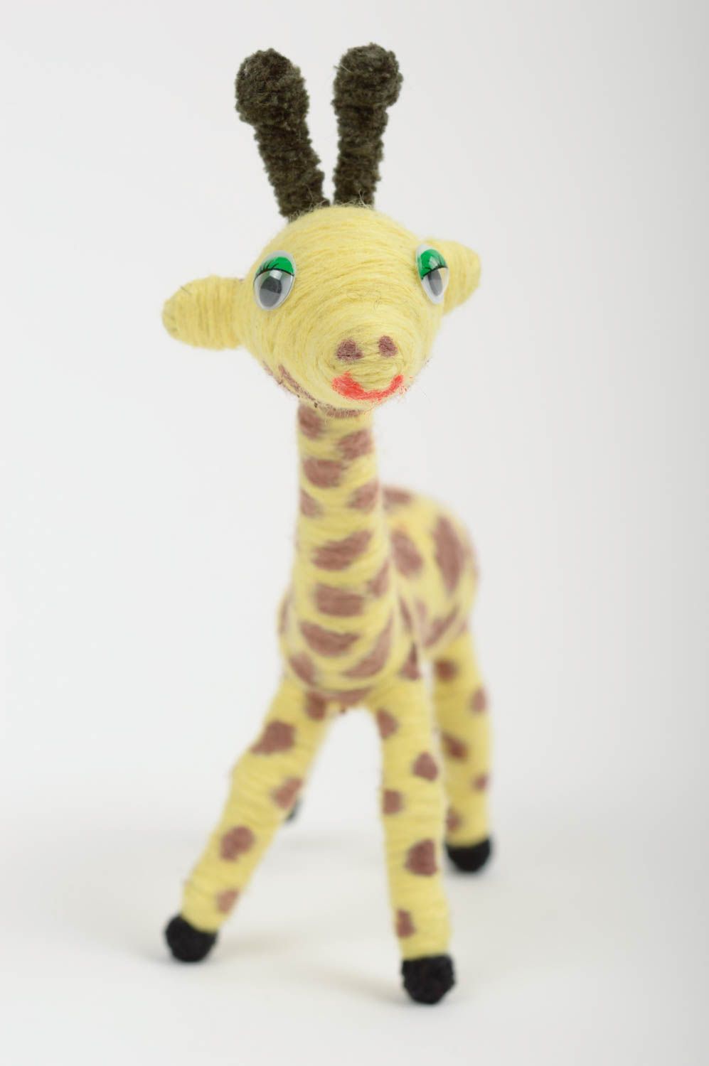 Peluche girafe Jouet fait main en fils synthétiques Cadeau pour enfant photo 2