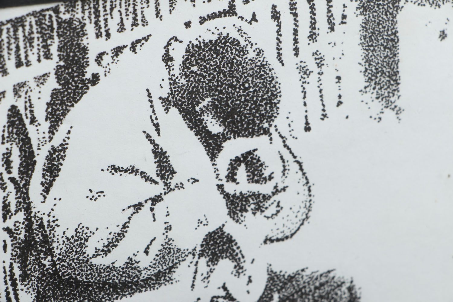 Tableau technique du pointillisme Hrivna et quarante deux photo 2