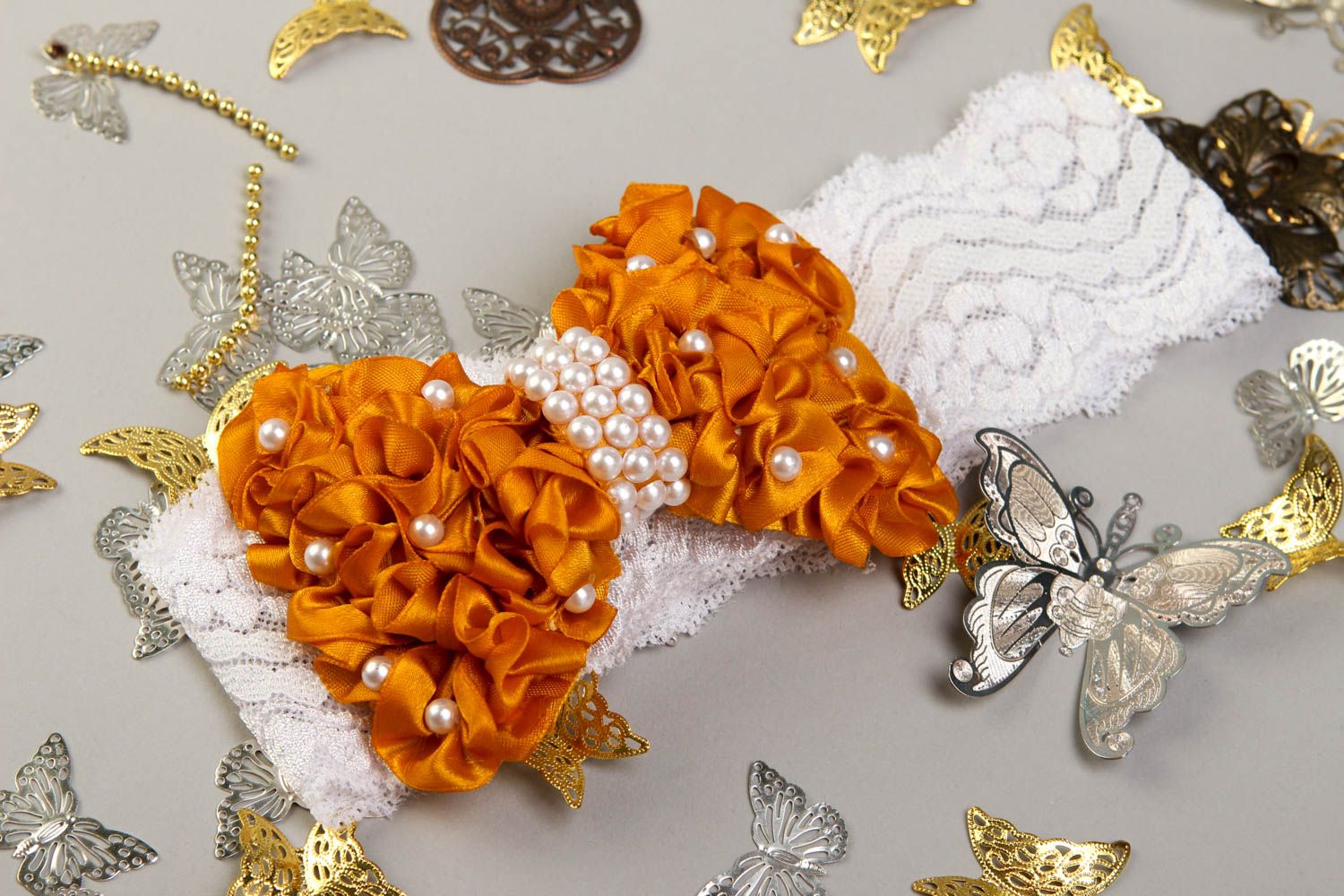 Stylish handmade headband flower headband ideas designer hair ornaments photo 1