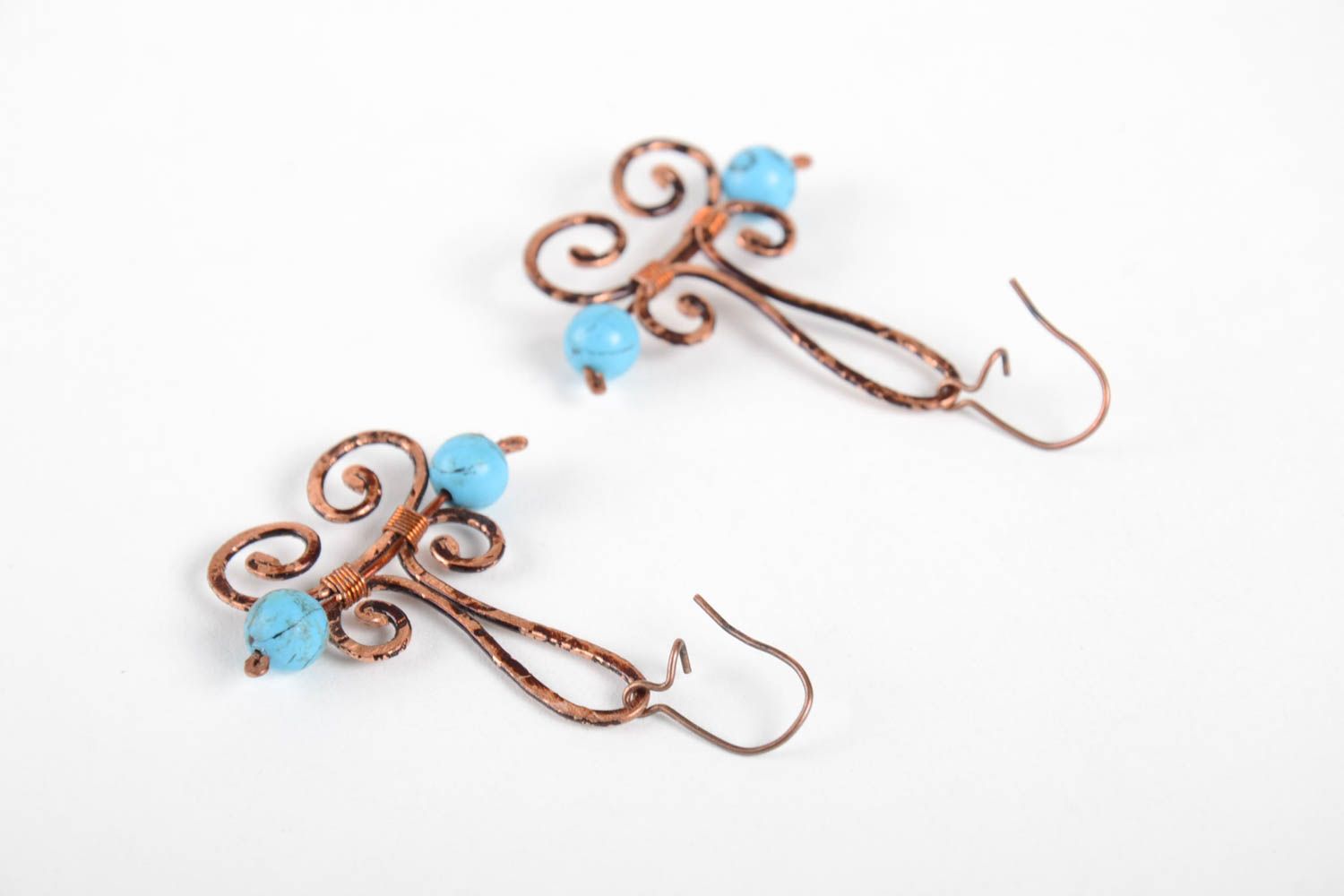 Handmade earrings copper jewelry designer earrings ladies earrings gifts for her photo 3